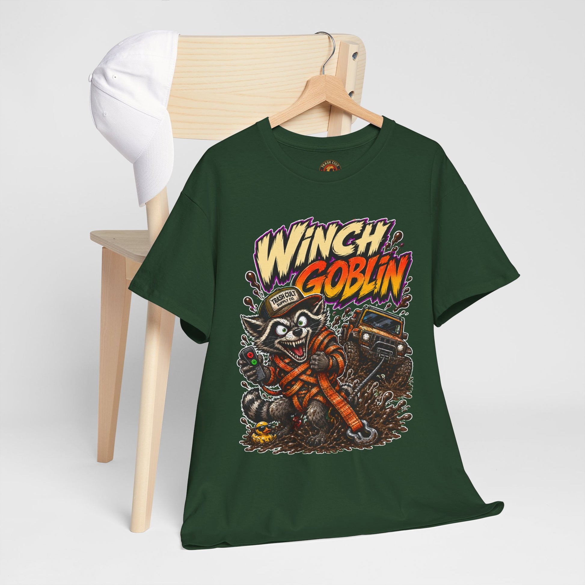 Winch Goblin Tee — Vintage Tow Truck Mechanic Graphic Shirt