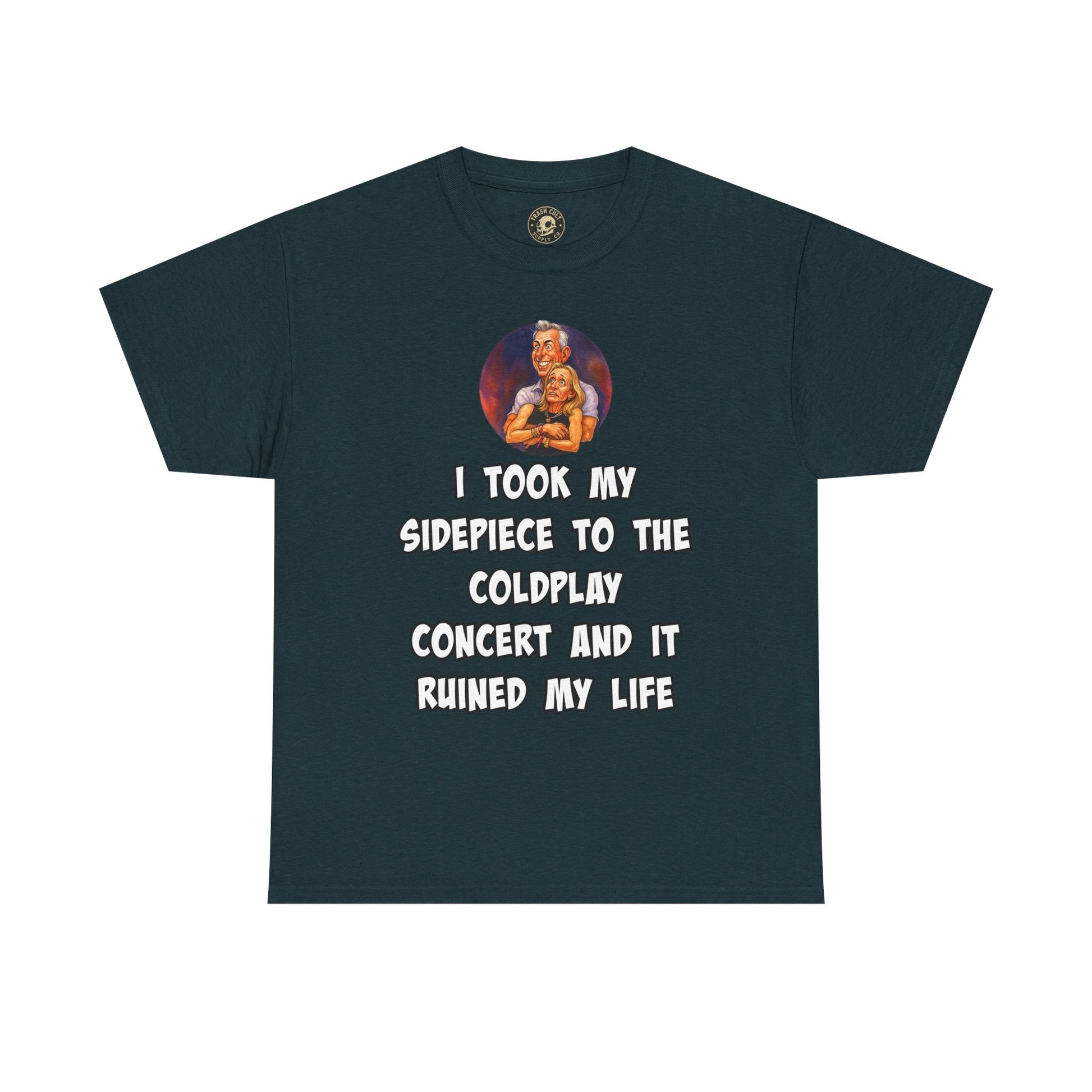 Funny CEO Concert Shirt – “I Took My Sidepiece to the Coldplay Concert” Meme Tee – Gildan 5000