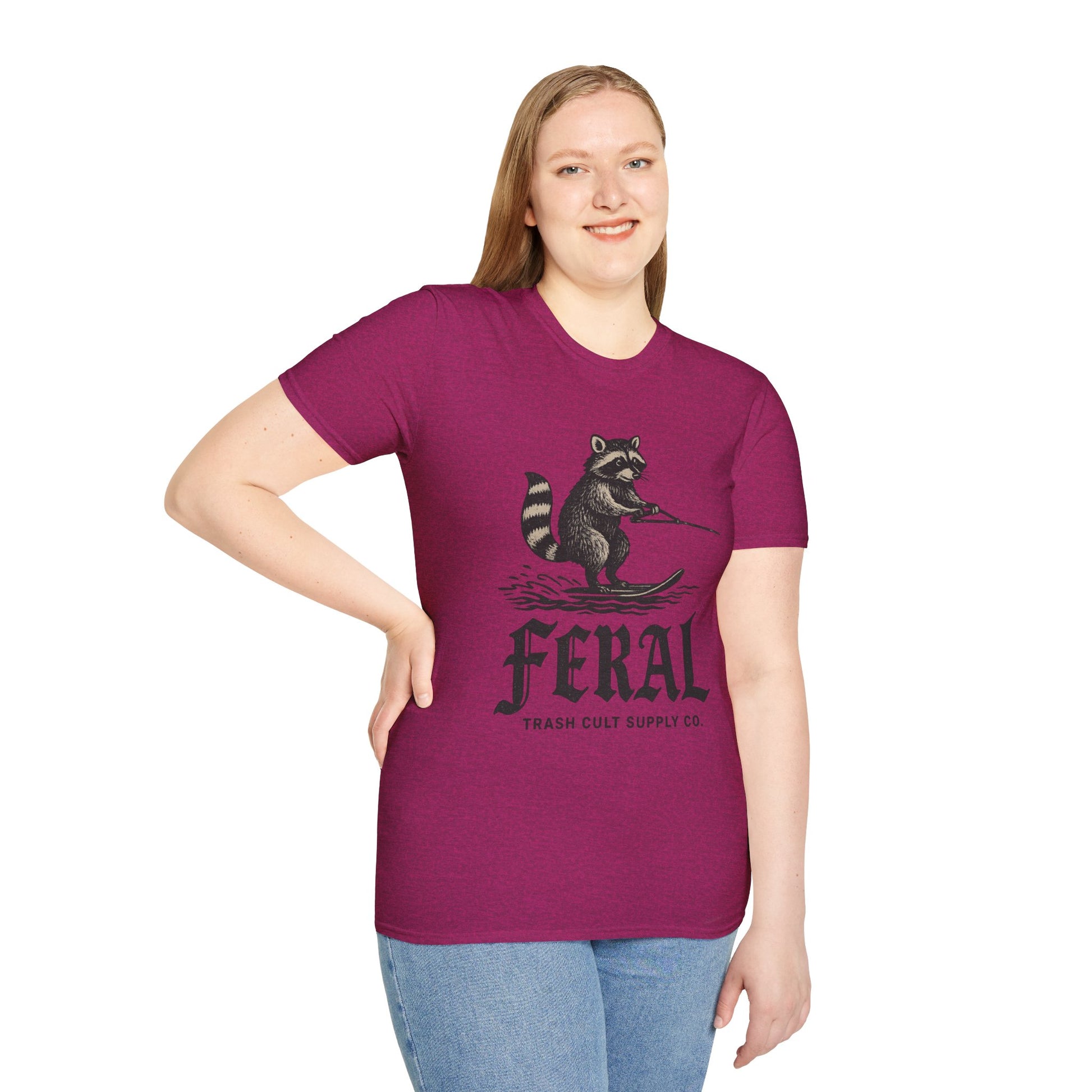 Feral Water Skiing Raccoon Vintage Shirt – Trash Cult Supply Co. | Gildan 2000 Softstyle