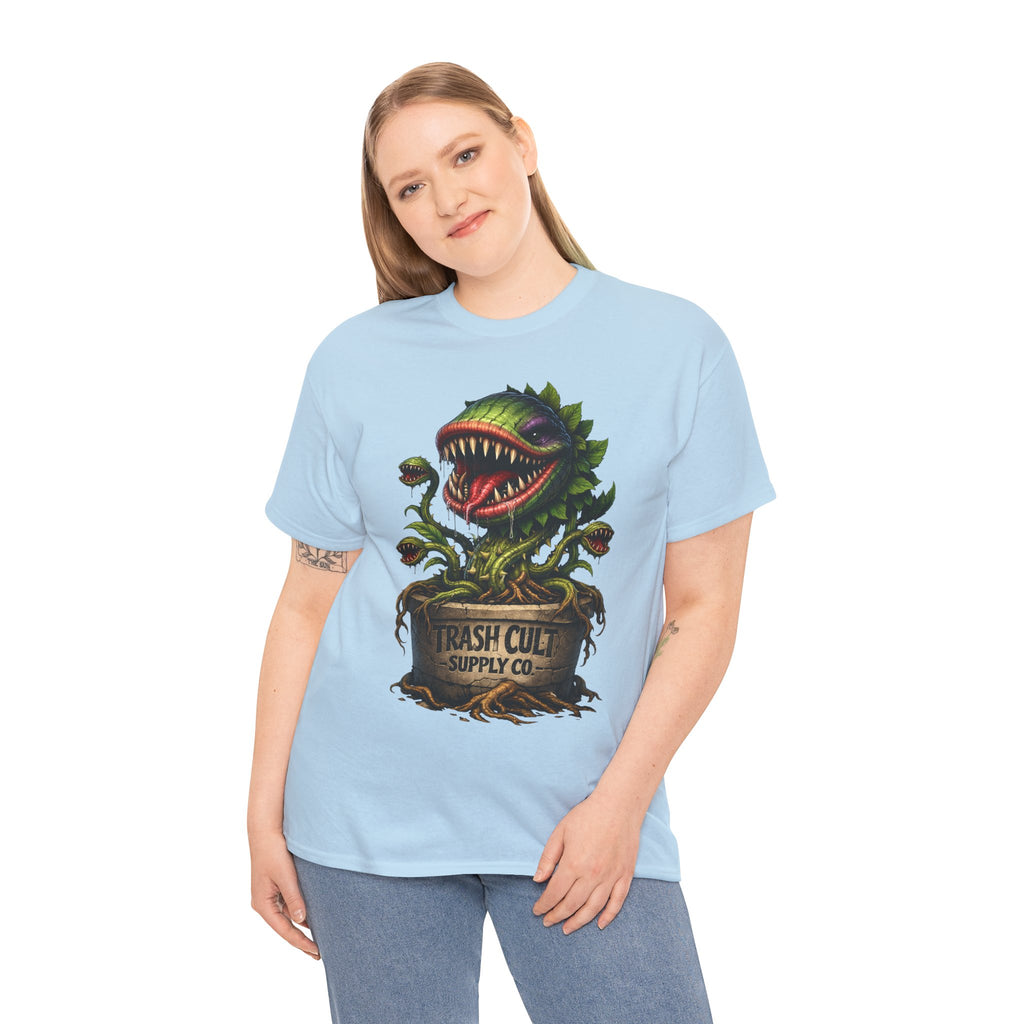 Carnivorous Plant Graphic Tee — "Trash Cult Supply Co." Potted Monster Shirt