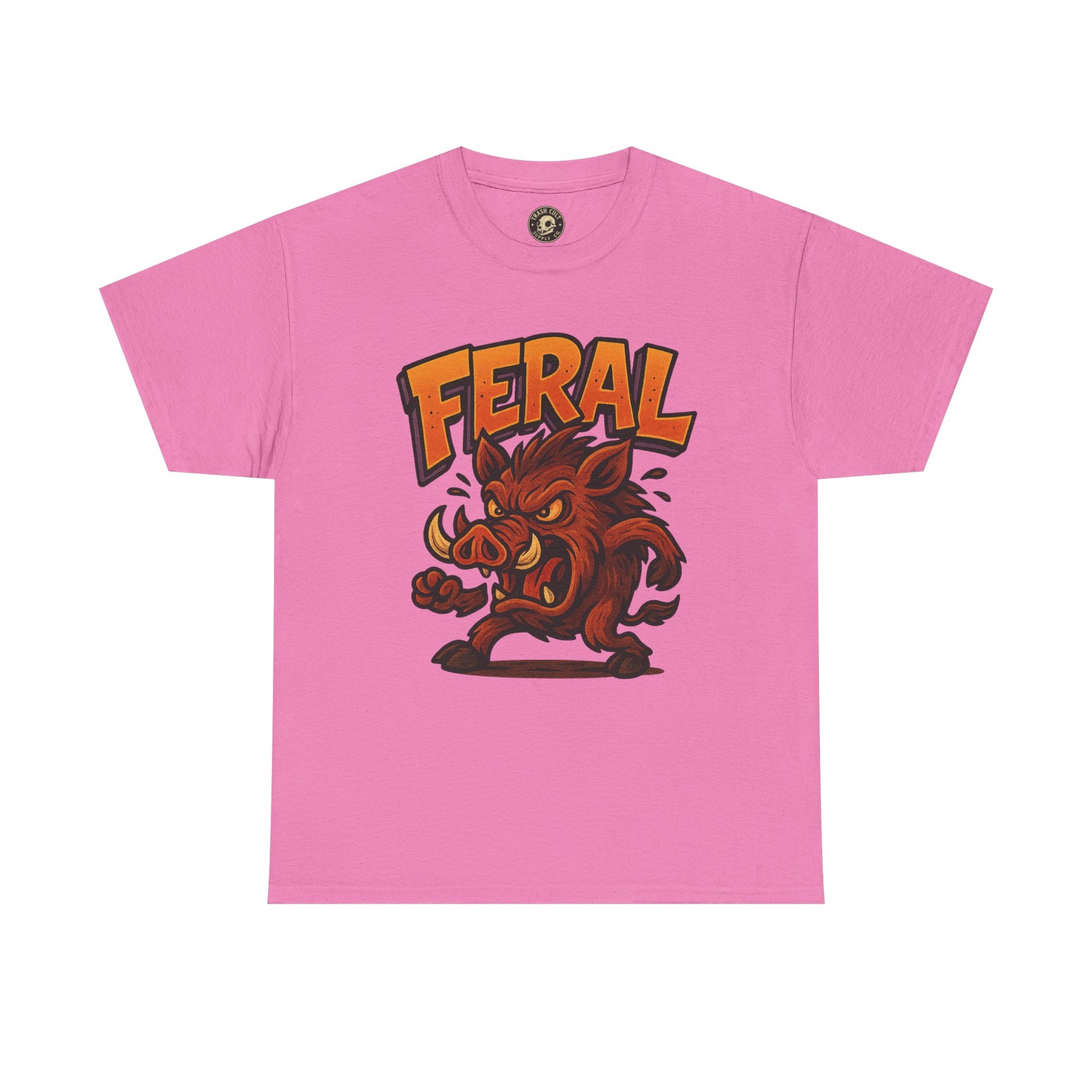 Feral Boar T-Shirt – Bold Unisex Animal Graphic Tee | Funny Cotton Shirt for Chaos Creatures