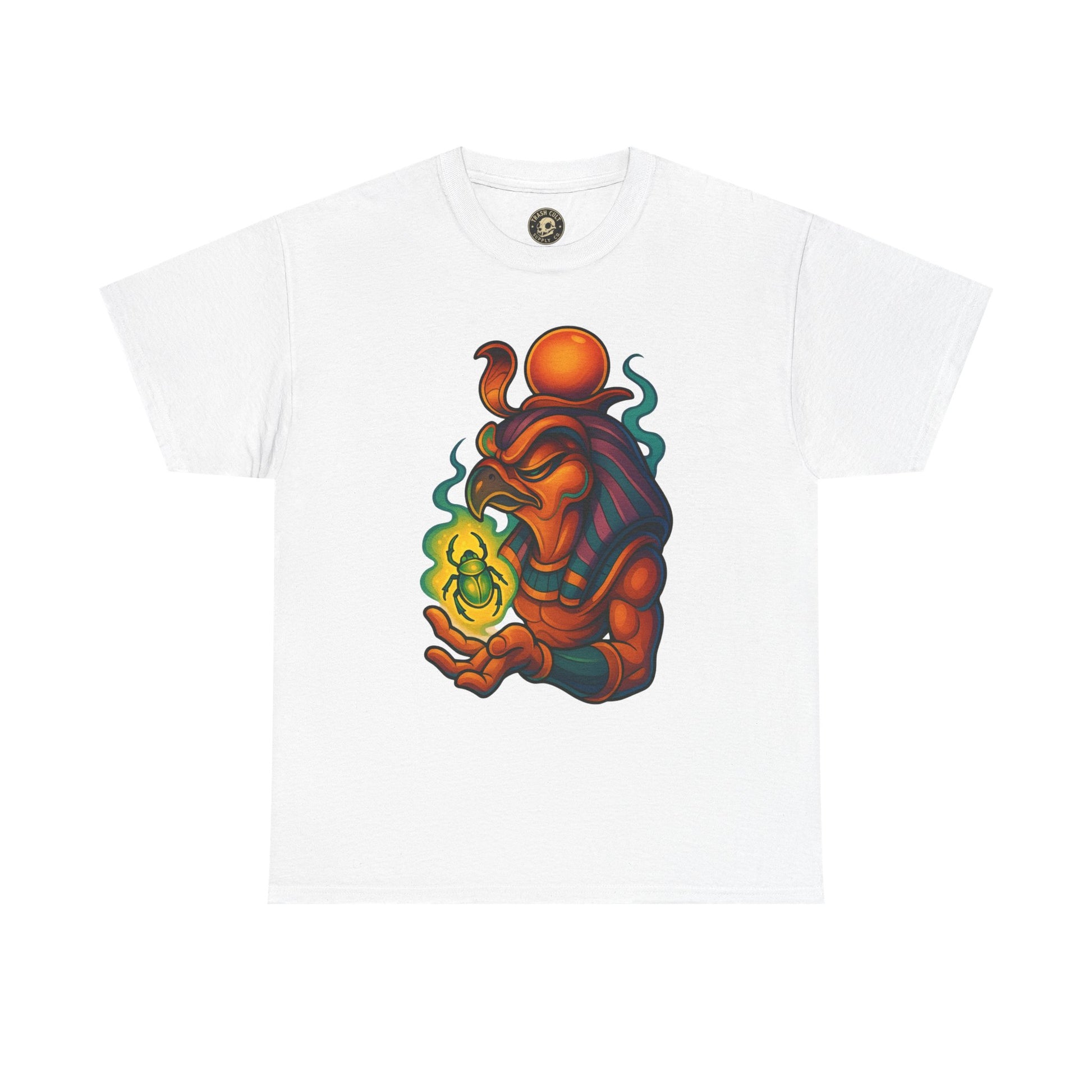 Mystical Guardian Unisex Heavy Cotton Tee, Graphic T-Shirt, Bohemian Style, Unique Fashion, Gift for Fans, Statement Tee