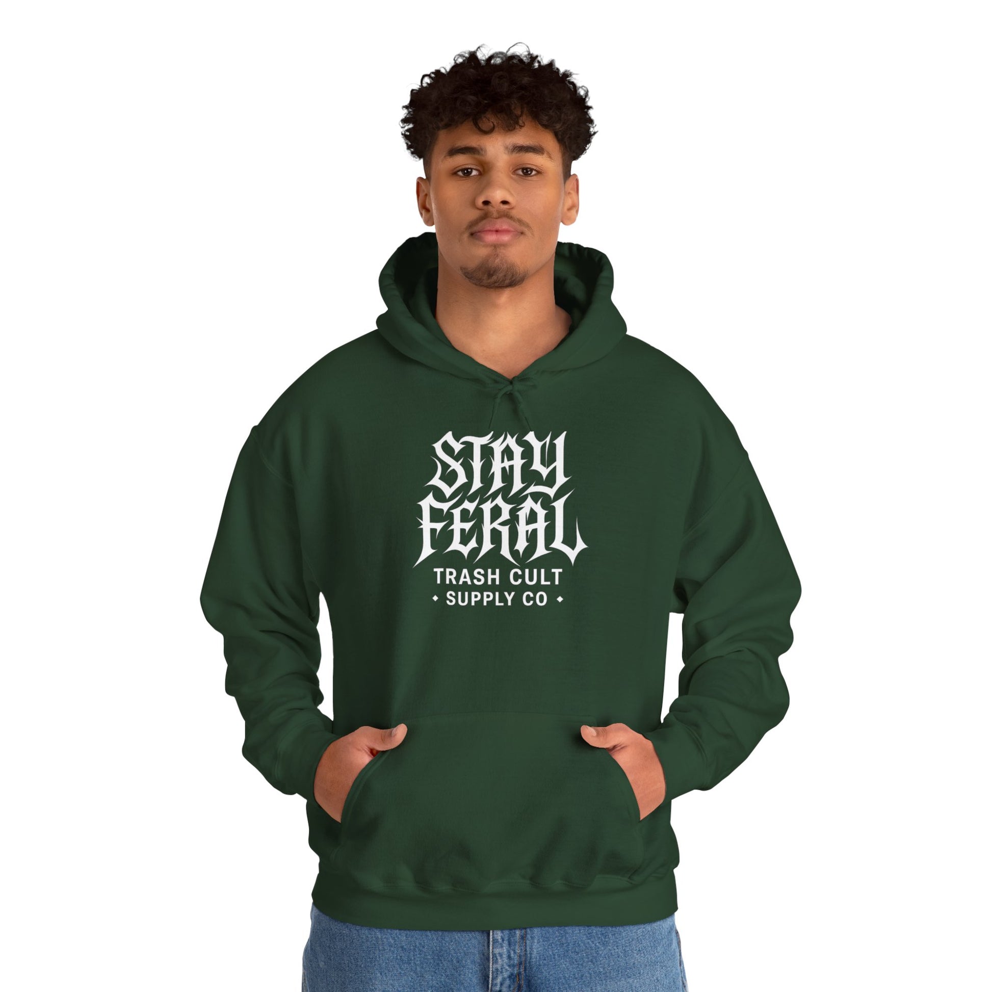 Stay Feral Gothic Hoodie – Trash Cult Supply Co Unisex Pullover