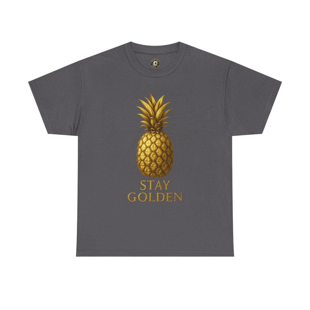 Stay Golden Pineapple Tee - Summer Vibes, Casual Wear, Gift for Her, Tropical Design, Unisex Cotton Tee