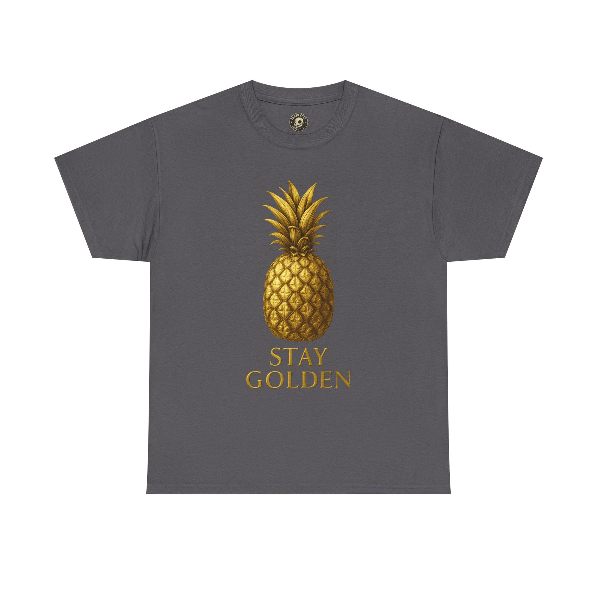 Stay Golden Pineapple Tee - Summer Vibes, Casual Wear, Gift for Her, Tropical Design, Unisex Cotton Tee