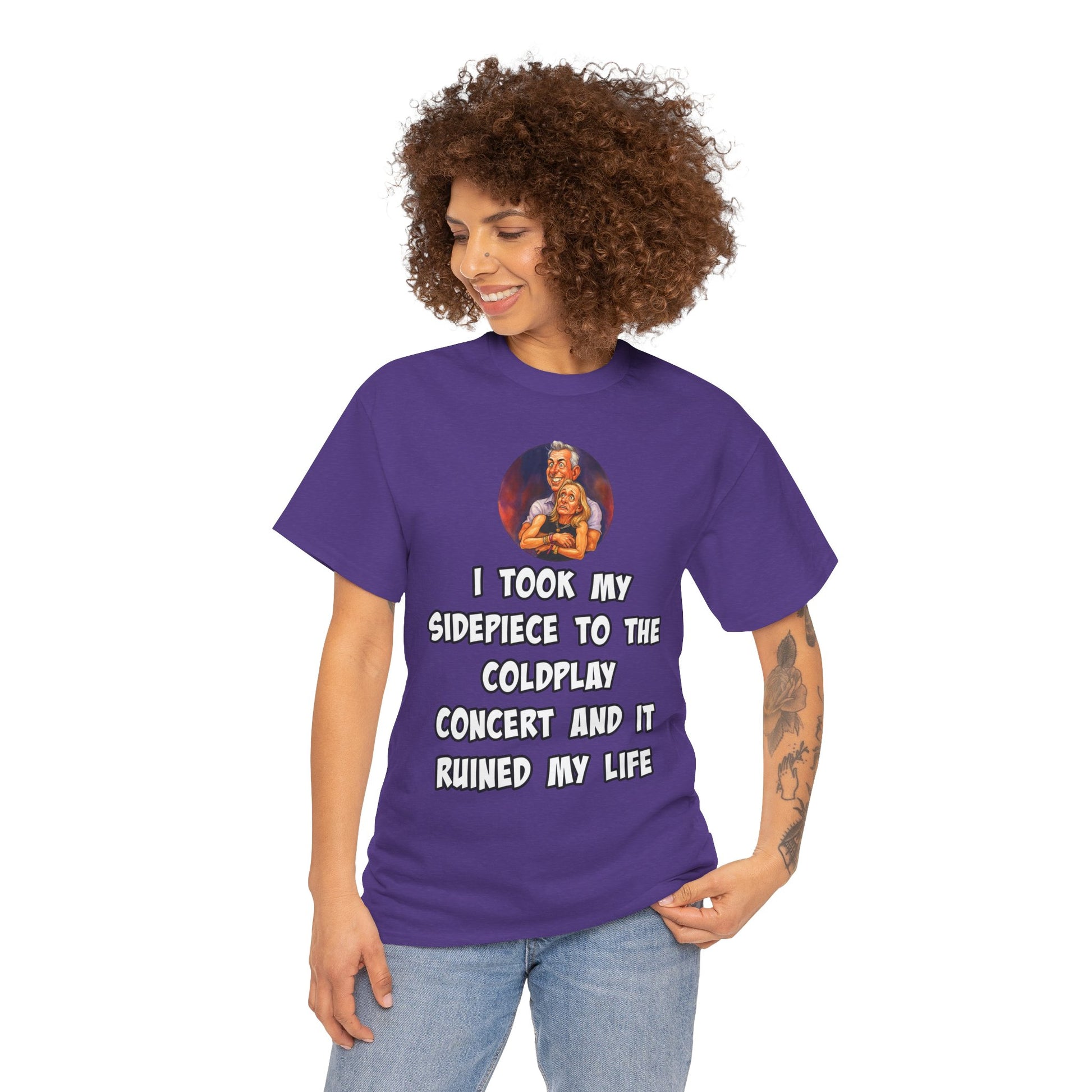 Funny CEO Concert Shirt – “I Took My Sidepiece to the Coldplay Concert” Meme Tee – Gildan 5000