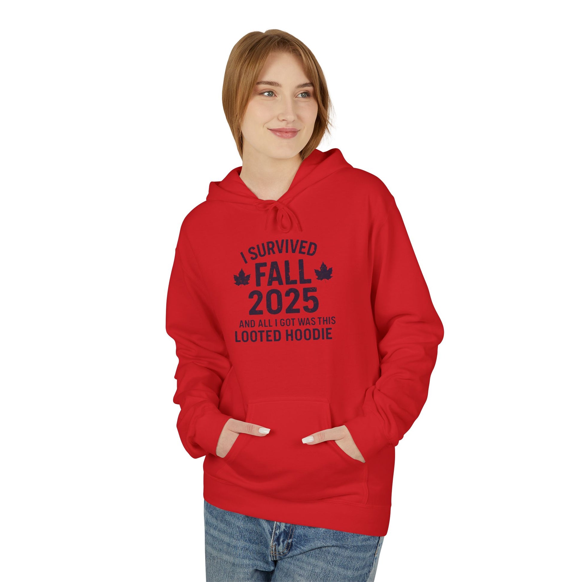 I Survived Fall 2025 Hoodie – Looted Hoodie Meme Sweatshirt – Fall of Humanity Collection – Trash Cult Supply Co.
