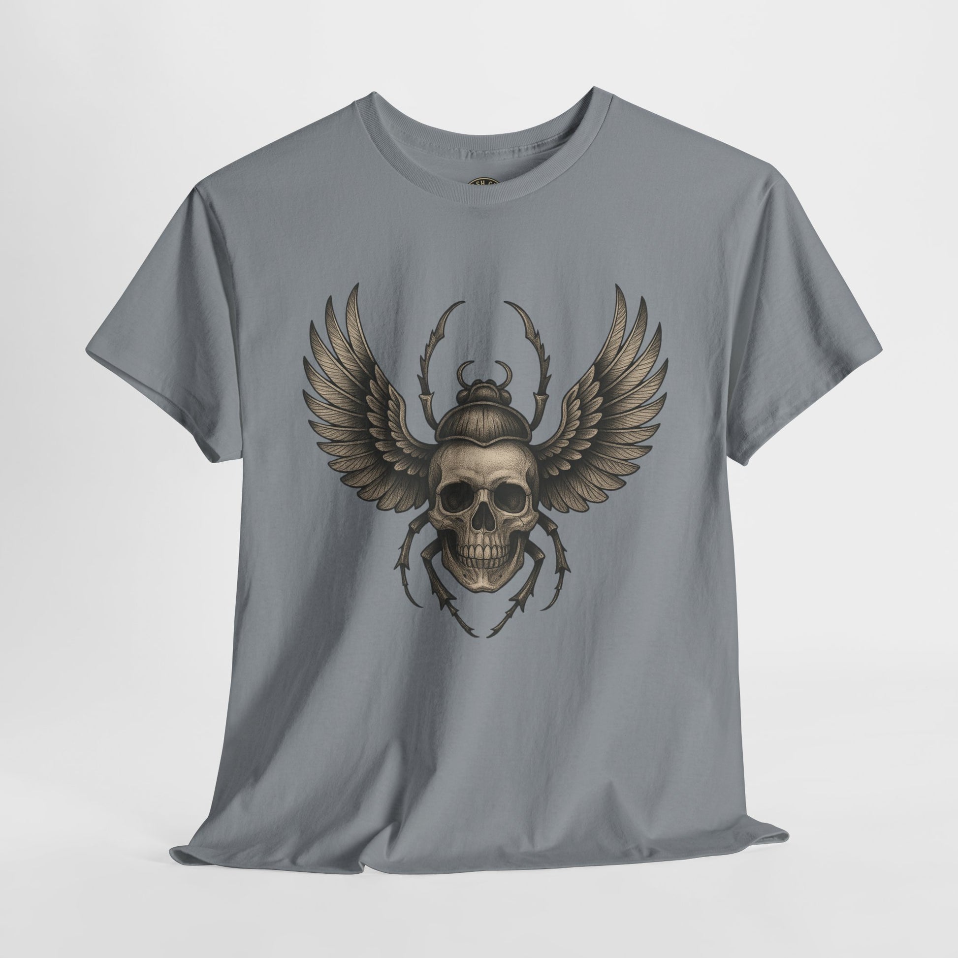 Winged Skull Scarab Shirt – Dark Gothic Beetle Graphic Tee – Gildan 5000 Unisex