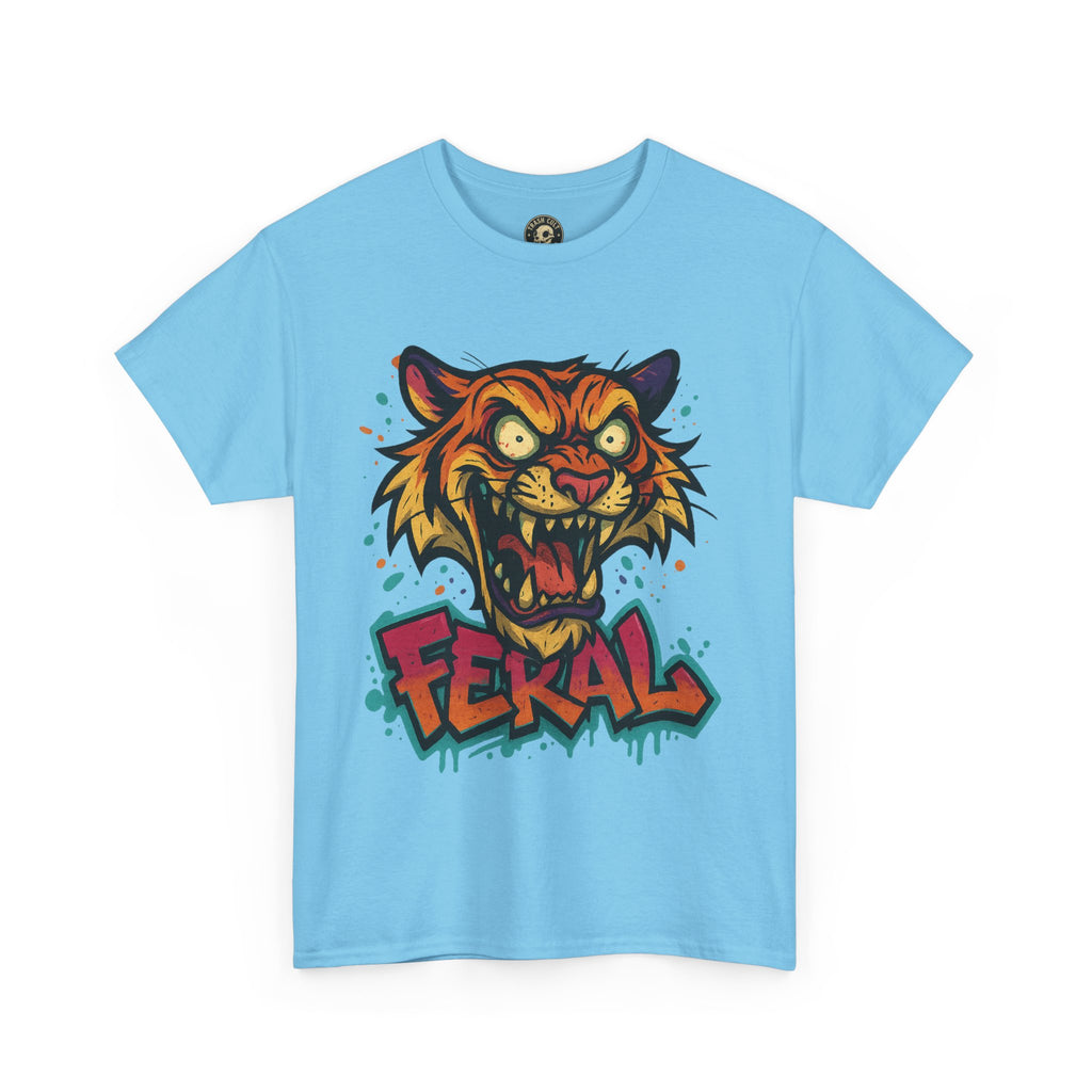 Feral Tiger Graphic Tee, Custom Artwork Shirt, Vintage Style T-Shirt, Casual Wear, Unique Gift for Animal Lovers