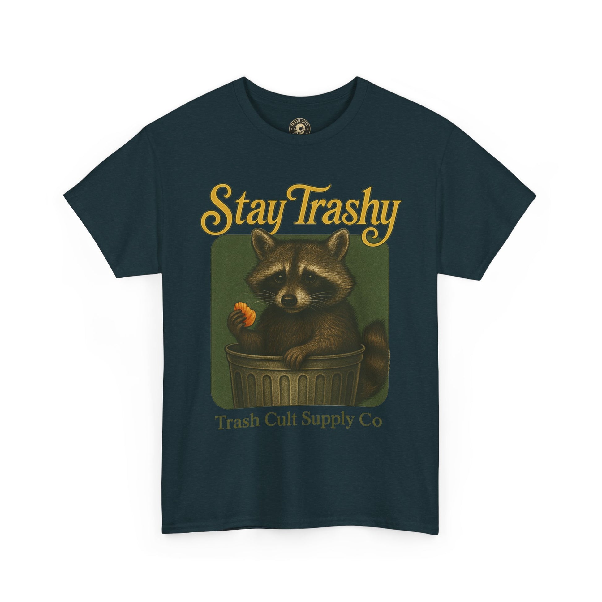 Stay Trashy Raccoon T-Shirt – Vintage-Style Cute Trash Panda | Trash Cult Supply Co | Gildan 5000