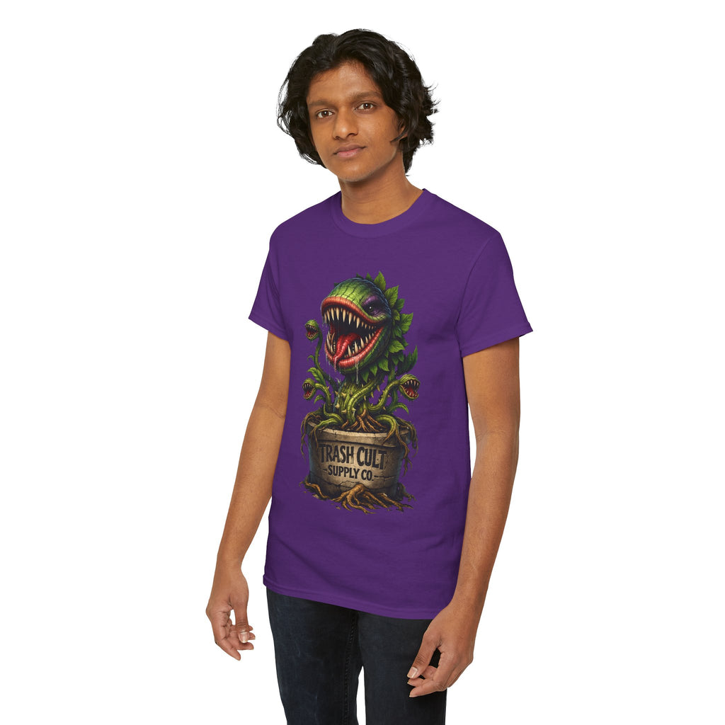 Carnivorous Plant Graphic Tee — "Trash Cult Supply Co." Potted Monster Shirt
