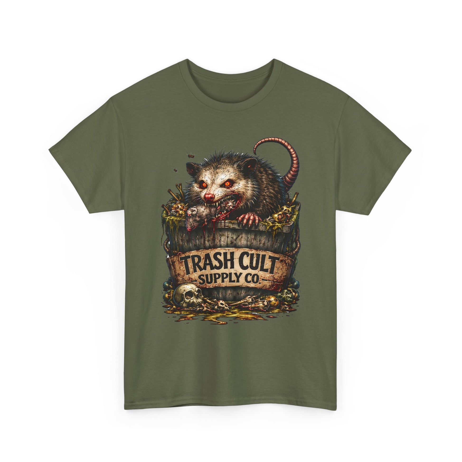 Opossum Trash Cult Tee — Vintage Grunge Wildlife Graphic T-Shirt