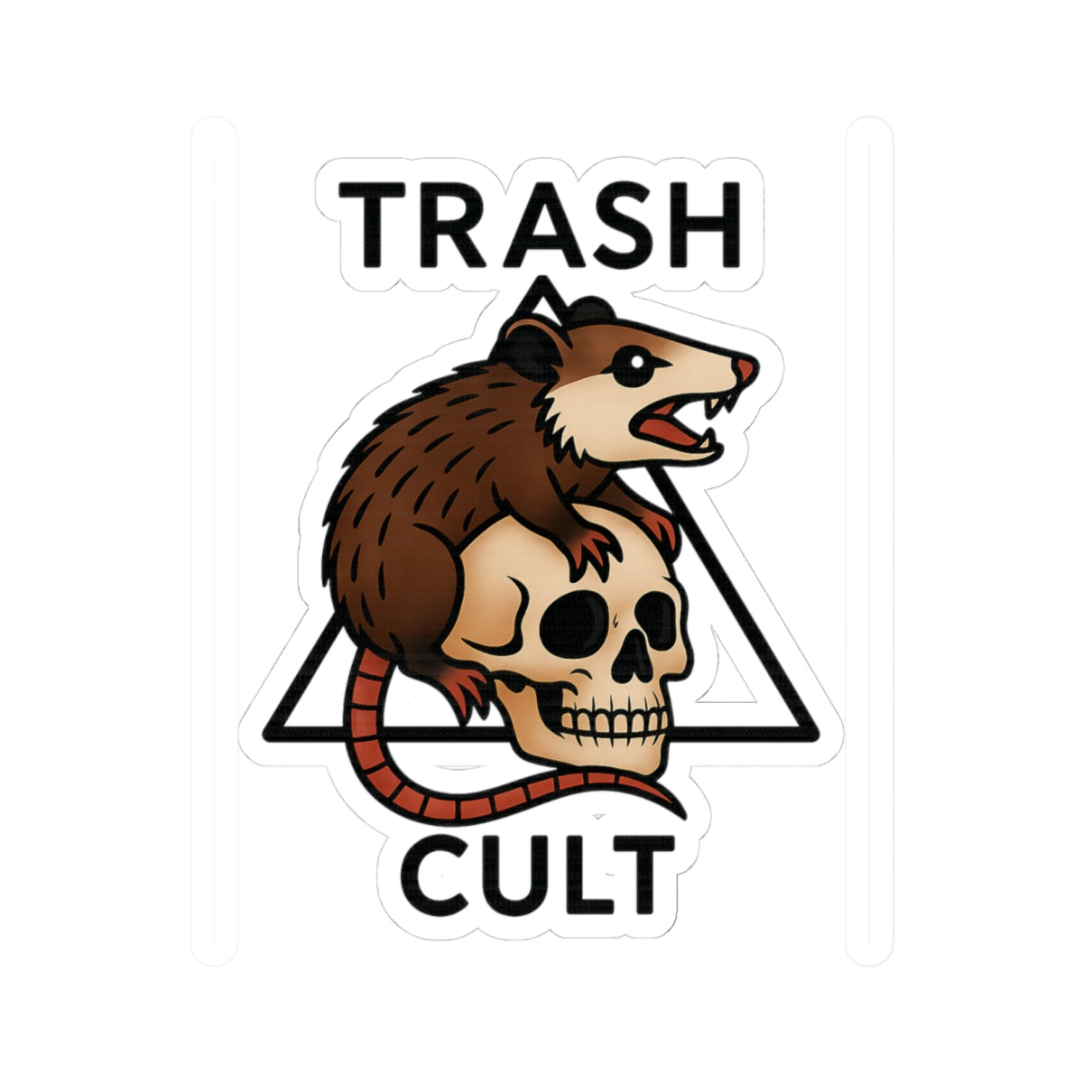 Trash Cult Kiss-Cut Stickers | Edgy Art Stickers, Laptop Decoration, Unique Gifts, Cool Sticker Pack, Street Style Decor