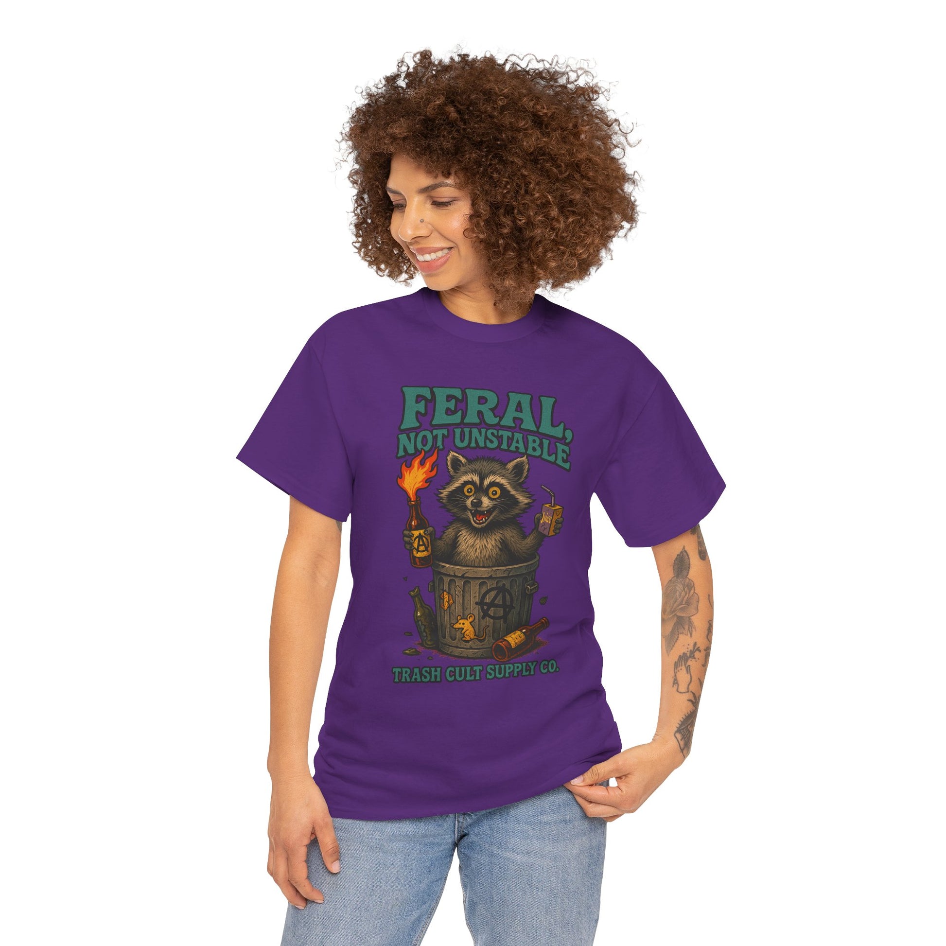 Feral Not Unstable Tee, Streetwear Tee, Graphic Shirt, Funny T-Shirt, Humor Clothing, Unique Gift
