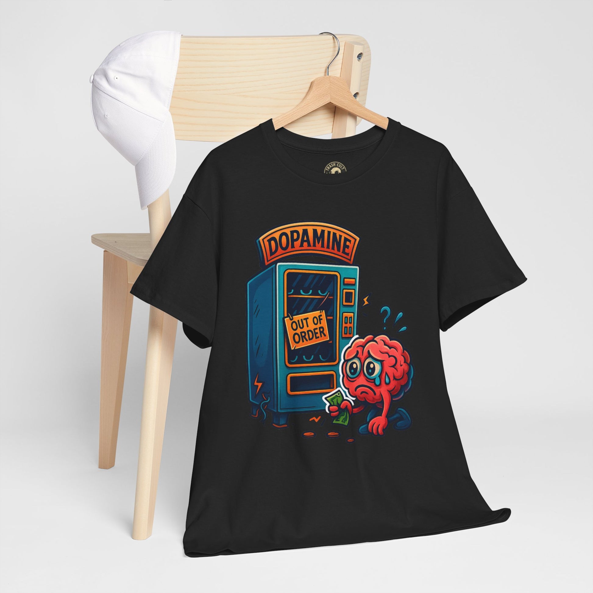 Dopamine Out of Order T-Shirt – Funny Quirky Mental Health Tee | Unisex Cotton Graphic Shirt