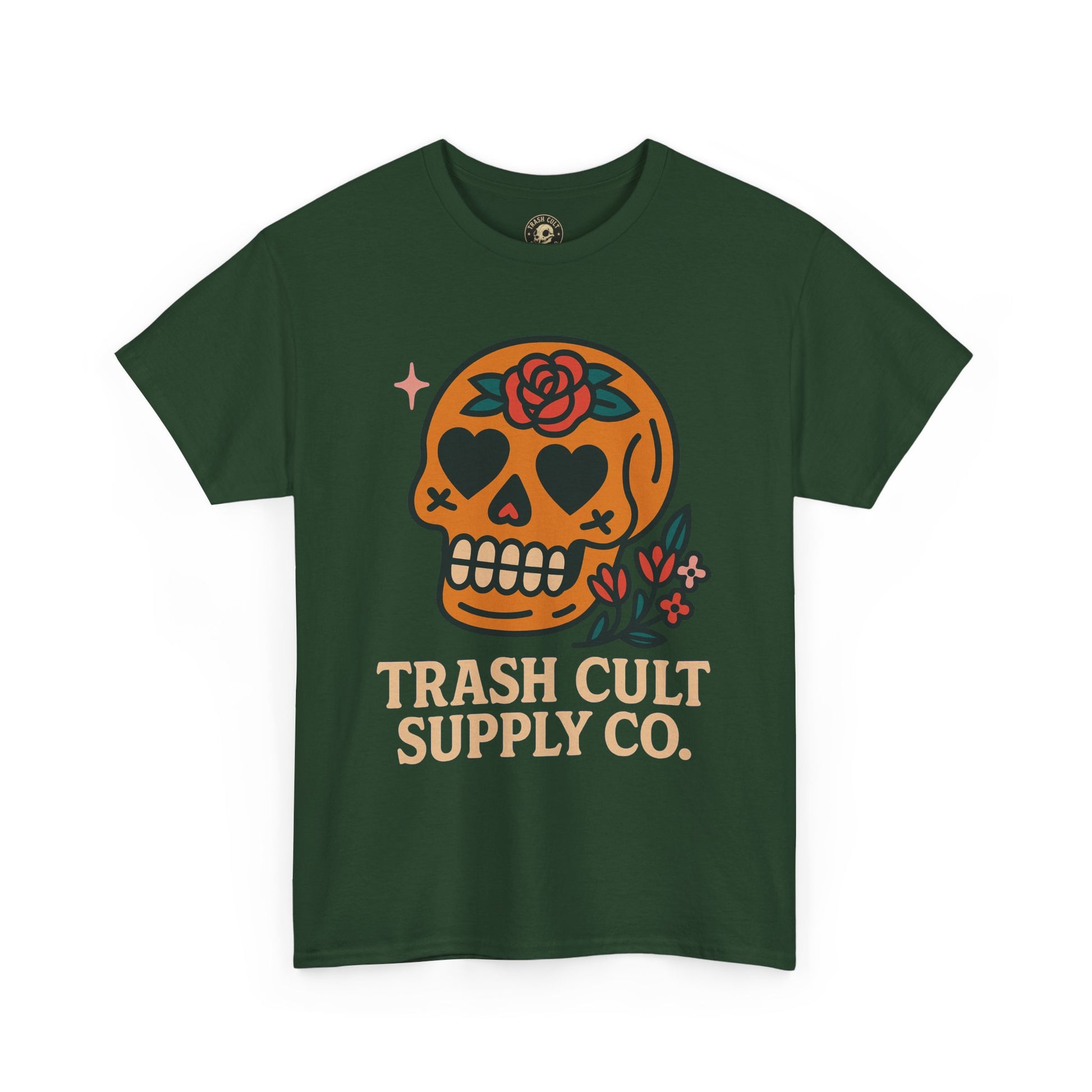 Sugar Skull T-Shirt – Trash Cult Supply Co. – Gildan 5000 Heavy Cotton Tee