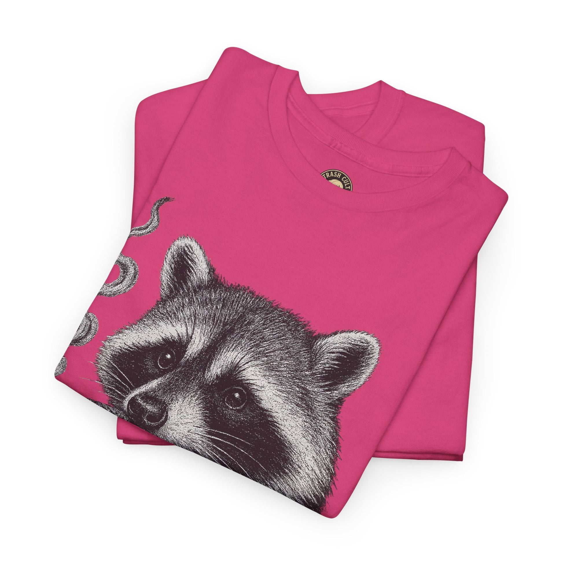 Monochrome Raccoon Cigar Shirt – Trash Cult Supply Co. | Gildan 5000 Tee