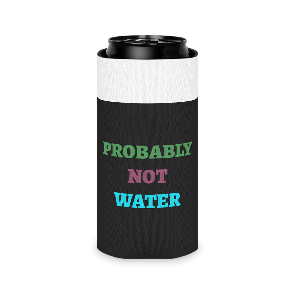 Stay Feral Stay Hydrated Can Cooler – Funny Raccoon Koozie, “Probably Not Water” + “Stay Weird” Slogan