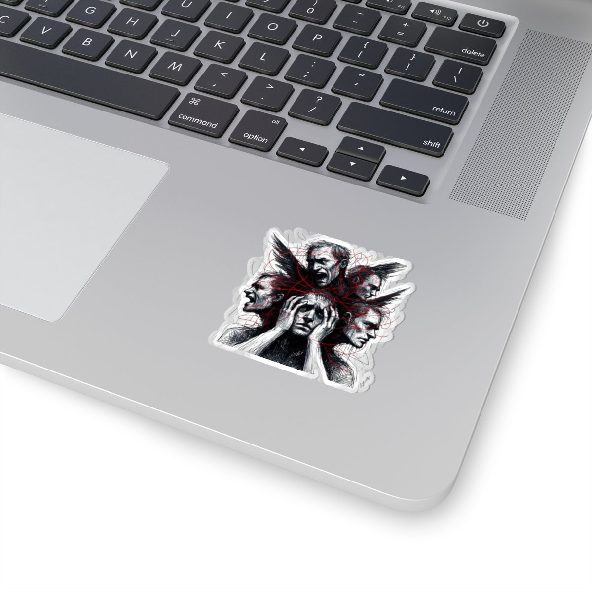 Xian Allen x Trash Cult Sticker – “Loud Inside My Head” | Kiss Cut Dark Art Decal