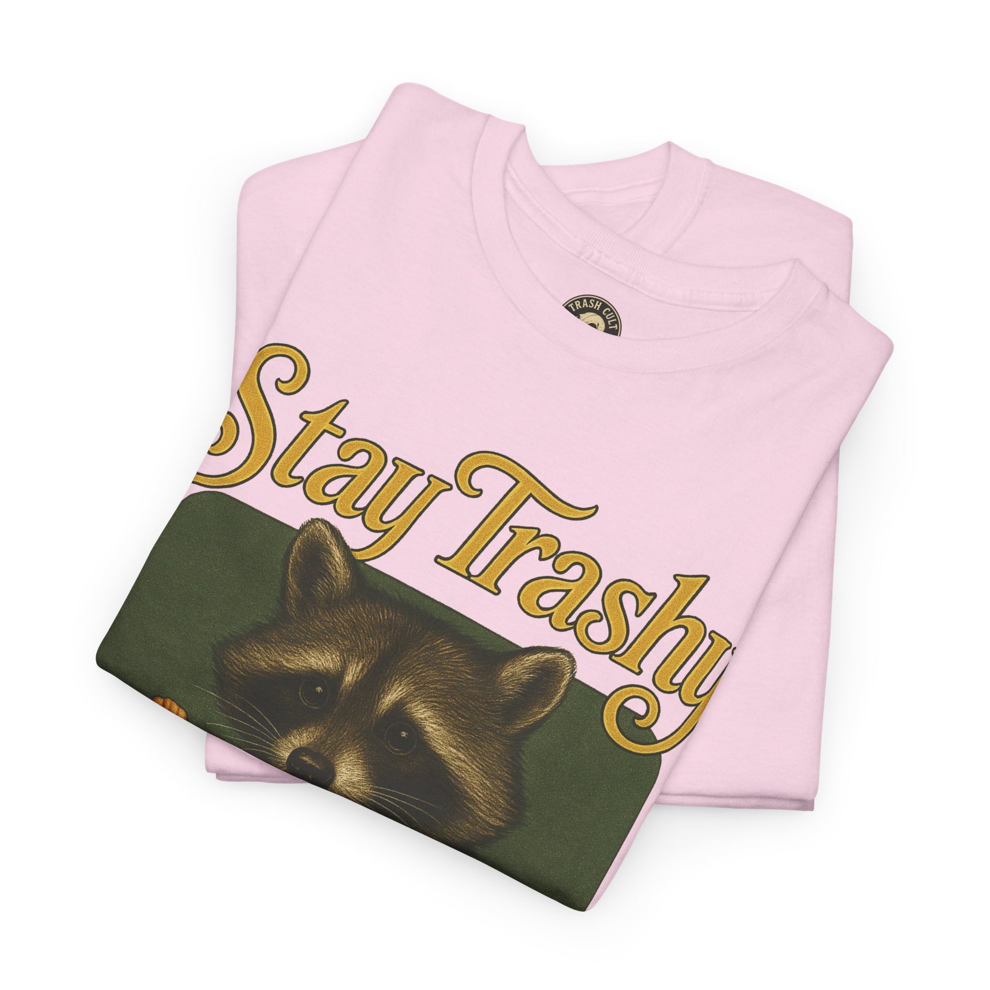 Stay Trashy Raccoon T-Shirt – Vintage-Style Cute Trash Panda | Trash Cult Supply Co | Gildan 5000