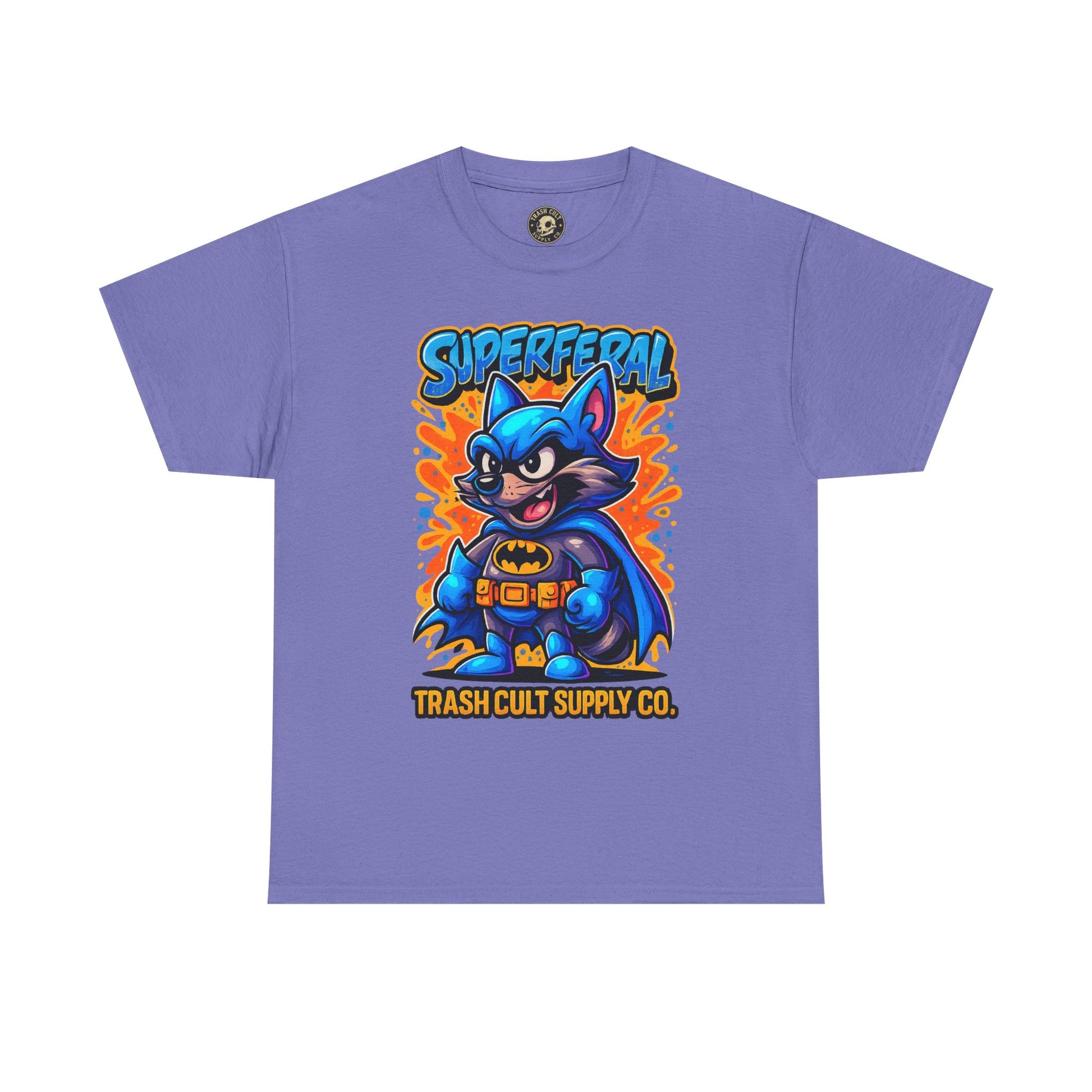 SuperFeral Raccoon Graffiti Shirt – Bold New School Superhero Streetwear | Trash Cult Supply Co