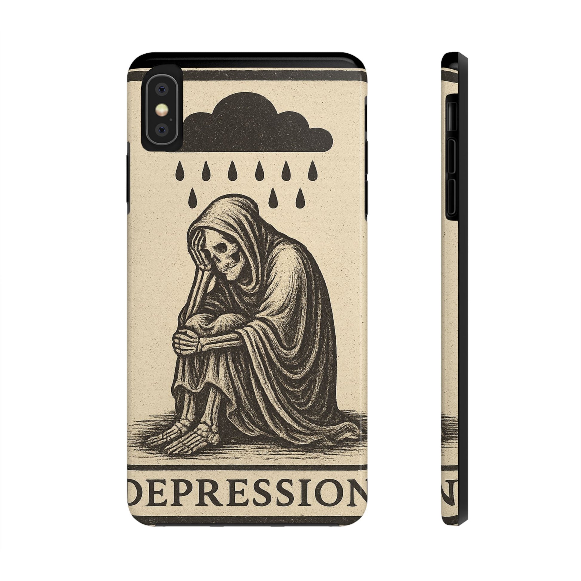 Dark Humor Phone Case, Goth iPhone Cover, Macabre Gift, Depression Art Case, Unique Phone Protector