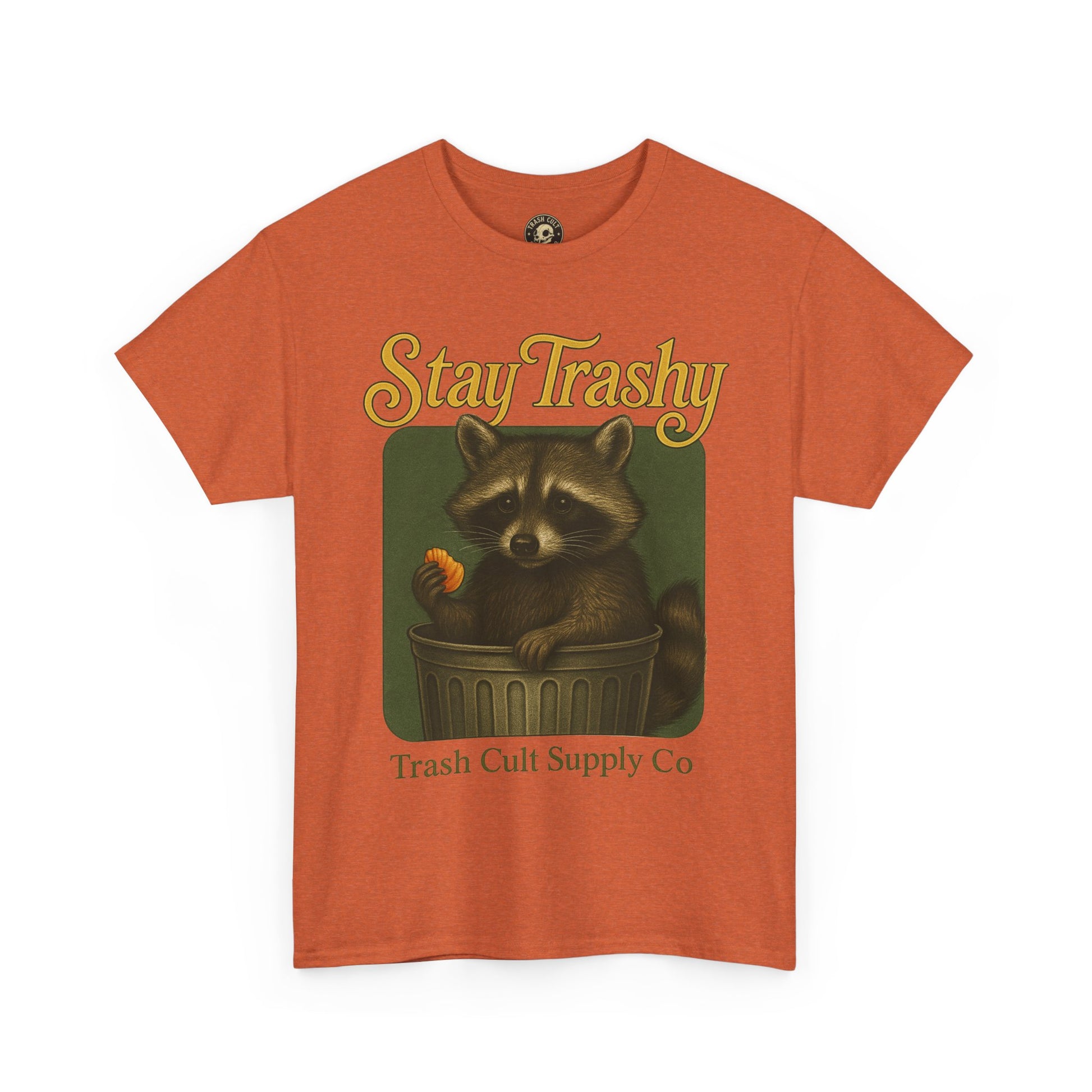Stay Trashy Raccoon T-Shirt – Vintage-Style Cute Trash Panda | Trash Cult Supply Co | Gildan 5000