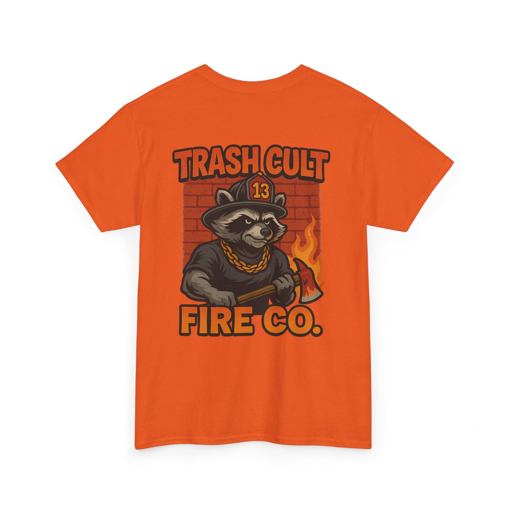 Trash Cult Fire Co. Unisex Tee - Quirky Raccoon Design, Fun Gift, Casual Wear, Firefighter Humor, Unique Apparel