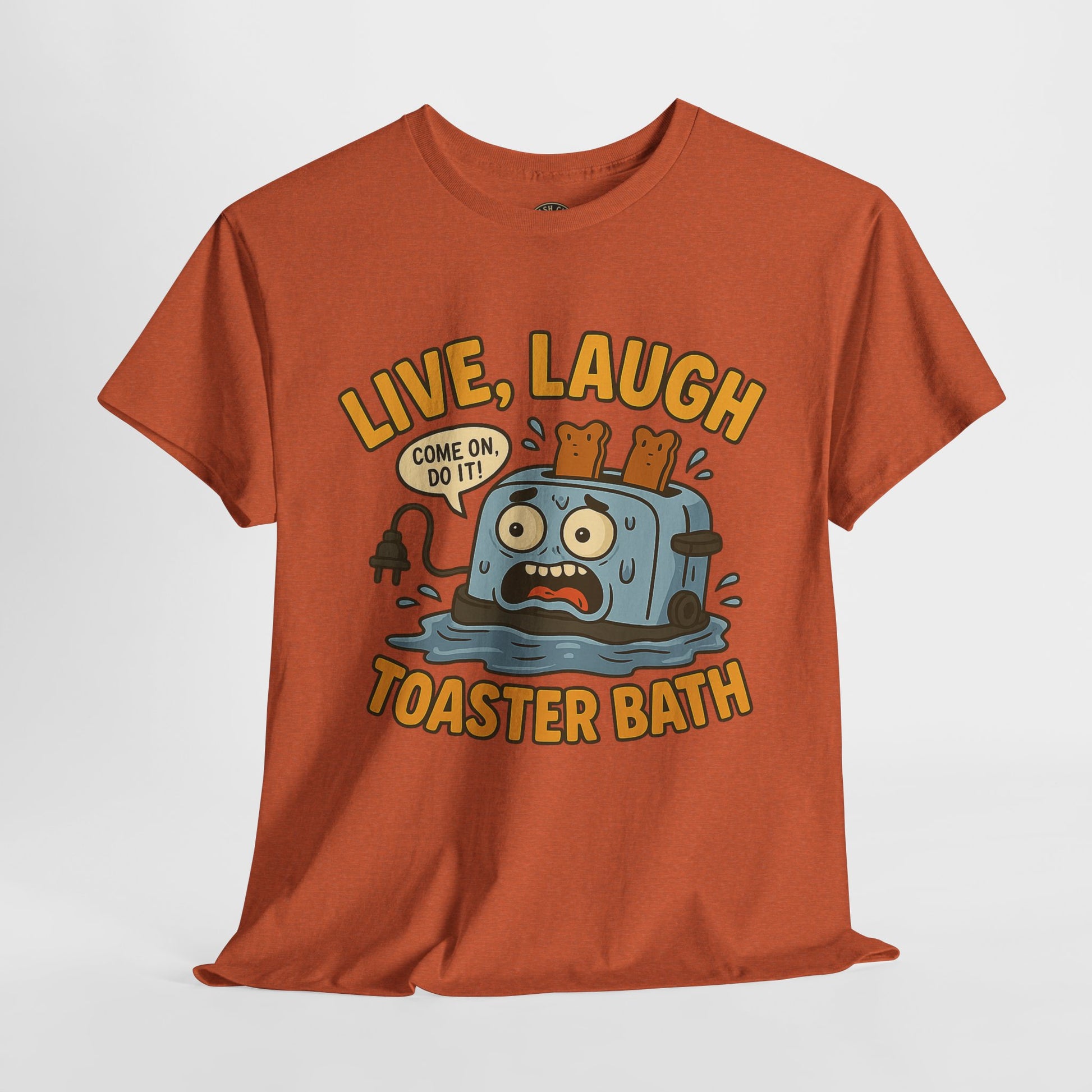 Funny Toaster Bath Tee, Humorous Unisex Shirt, Gift for Friends, Lightweight Cotton Tee, Birthday Party Outfit