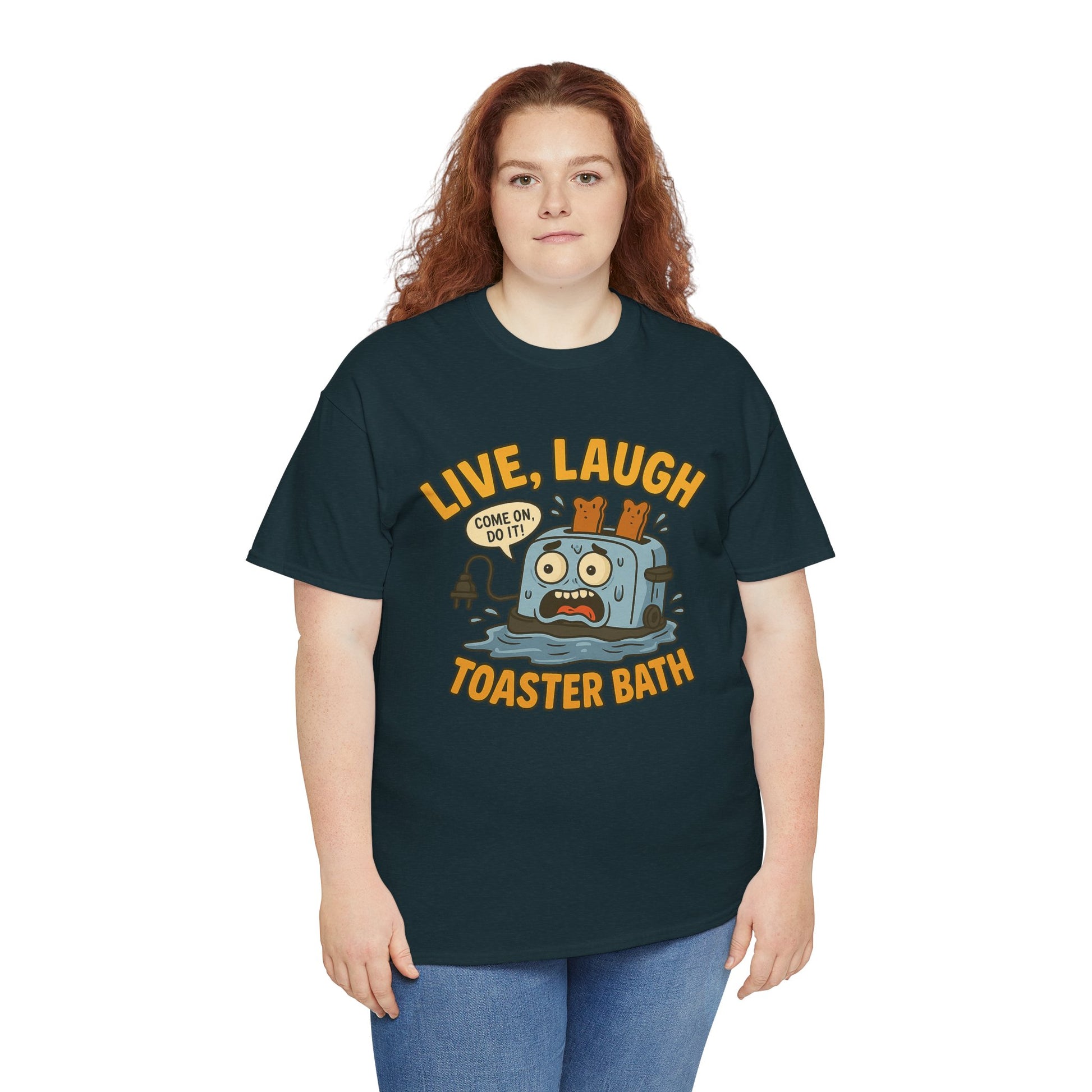 Funny Toaster Bath Tee, Humorous Unisex Shirt, Gift for Friends, Lightweight Cotton Tee, Birthday Party Outfit