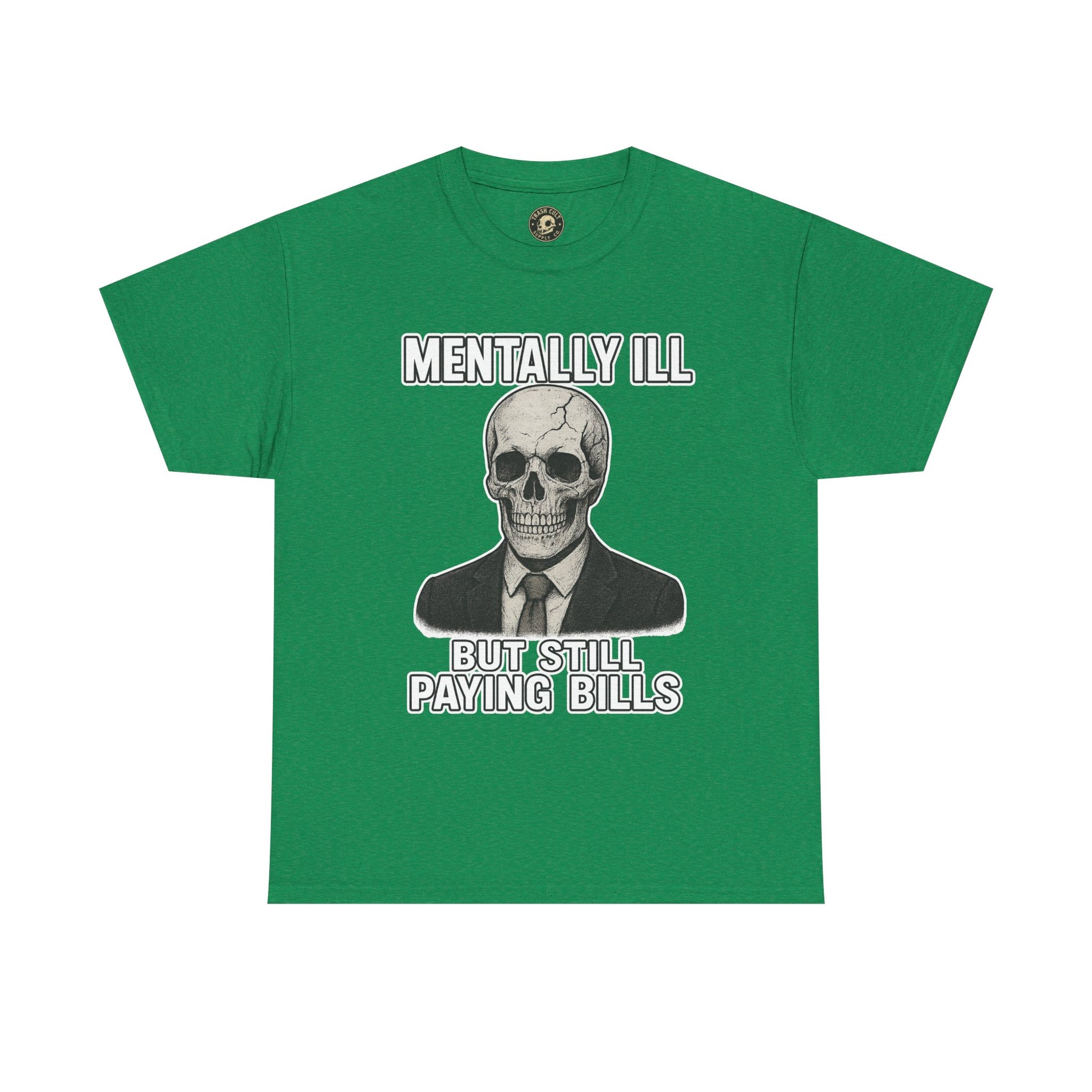 Mental Health Awareness Tee, Unisex Skull Shirt, Funny Graphic Tee, Quirky Casual Wear, Gifts for Friends, Halloween Apparel