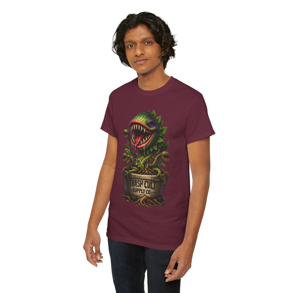 Carnivorous Plant Graphic Tee — "Trash Cult Supply Co." Potted Monster Shirt