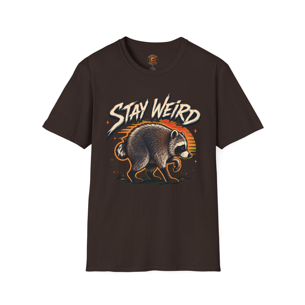 Stay Weird Raccoon Jimothy T-Shirt — Vintage Graphic Tee