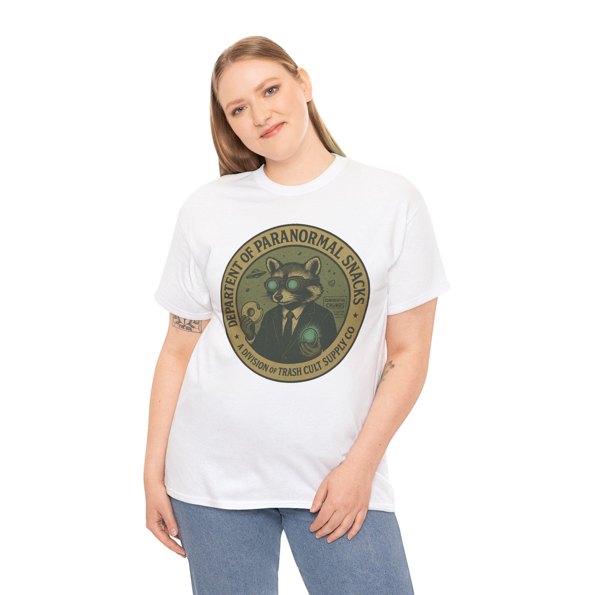 Department of Paranormal Snacks Shirt – Trash Cult Supply Co – Vintage Cryptid Division Tee – Gildan 5000