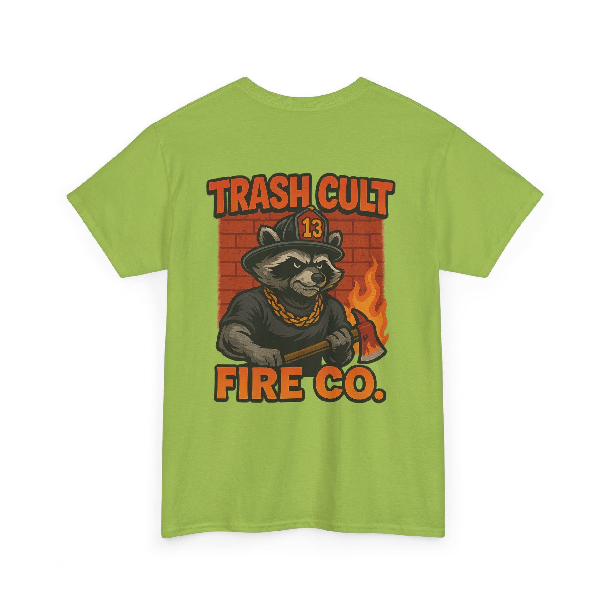 Trash Cult Fire Co. Unisex Tee - Quirky Raccoon Design, Fun Gift, Casual Wear, Firefighter Humor, Unique Apparel
