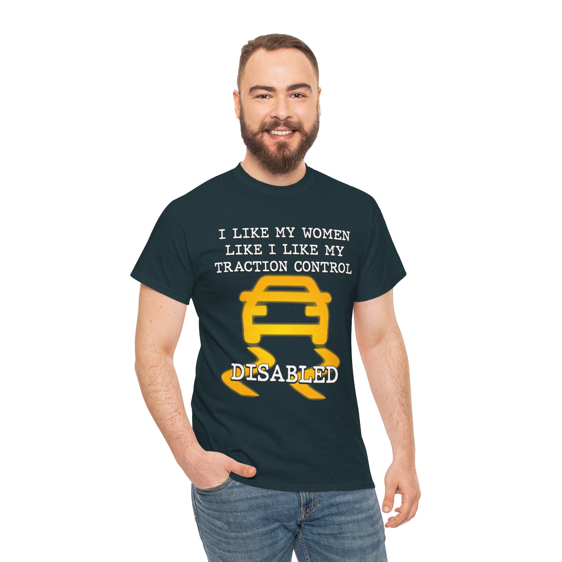 “Traction Control: Off. Standards: Lower.” Funny Car Meme T-Shirt