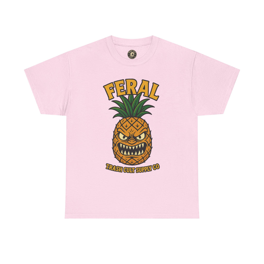 Feral Evil Pineapple Shirt – Aggressive Fruit Trashcore Tee – Gildan 5000 Unisex