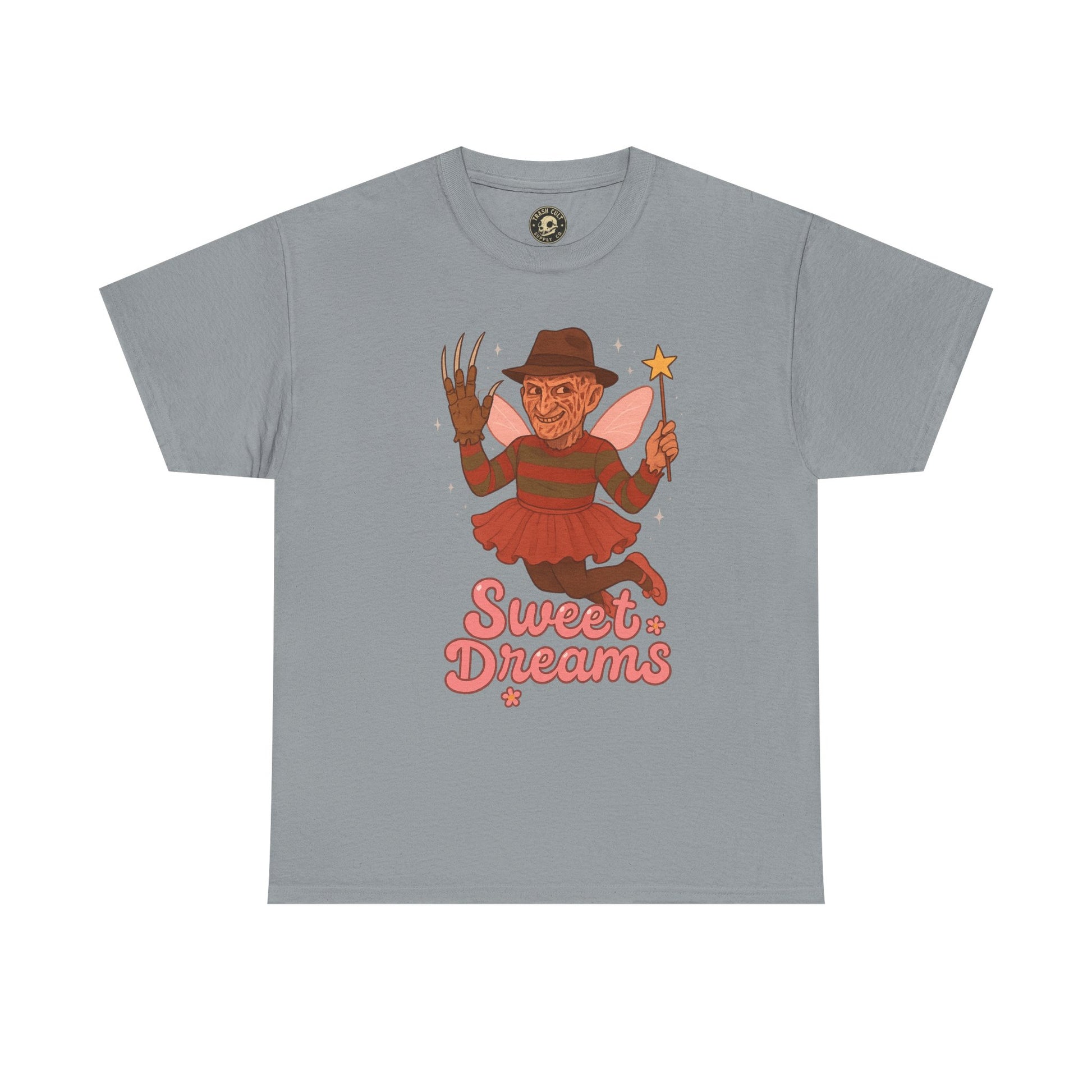 Freddy Krueger Fairy “Sweet Dreams” Funny Horror Parody T-Shirt – Gildan 5000
