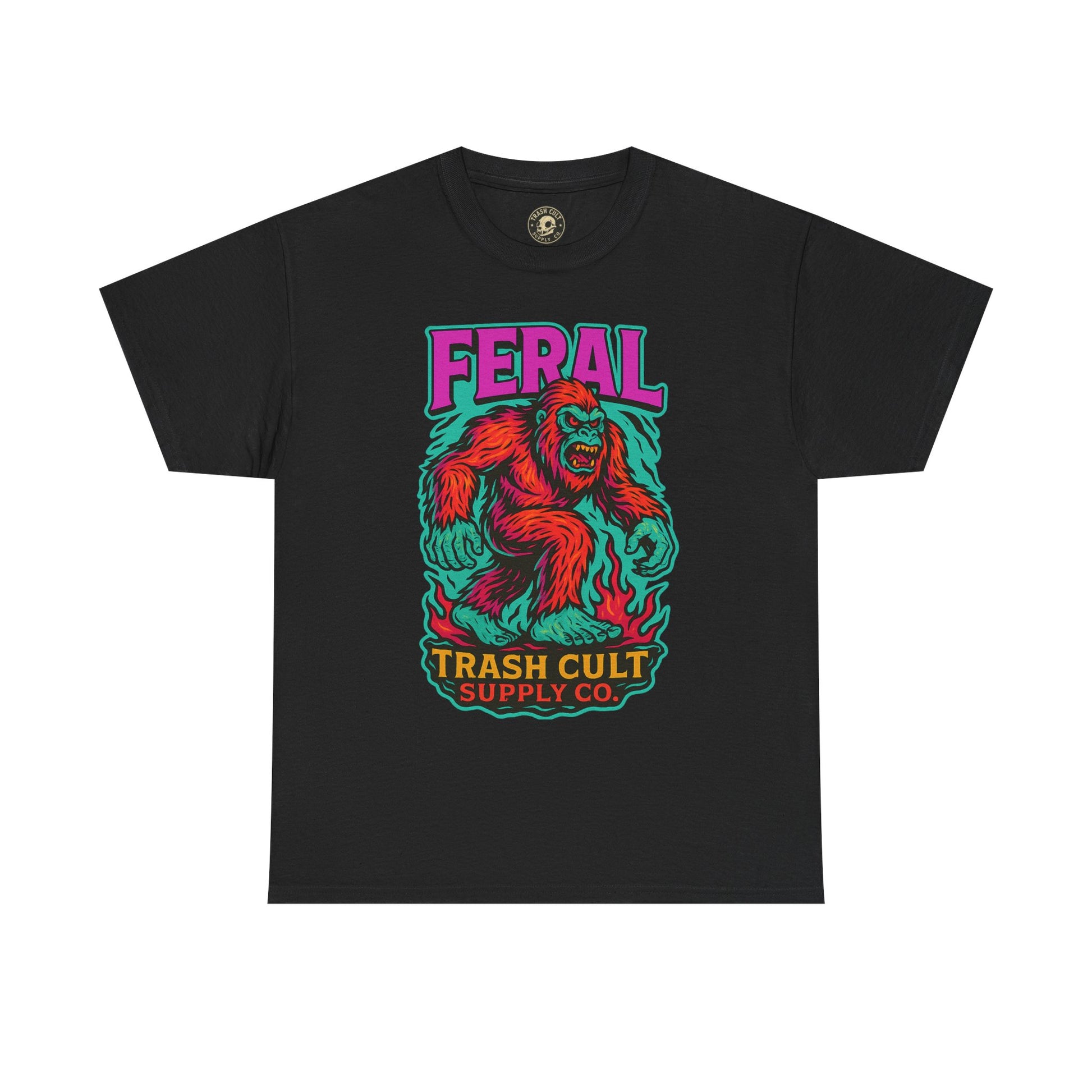 FERAL Bigfoot Shirt – Trashcore Bold Colors | Trash Cult Supply Co | Gildan 5000 Tee
