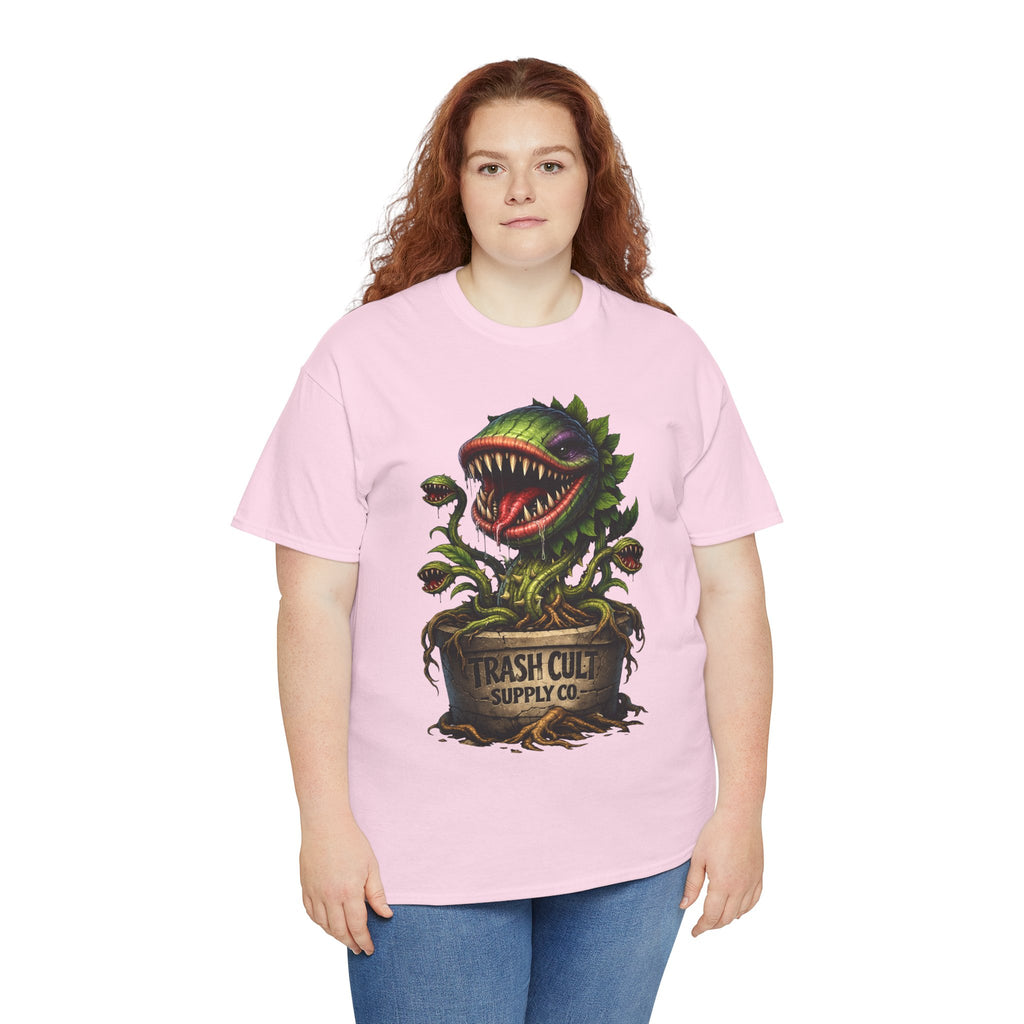 Carnivorous Plant Graphic Tee — "Trash Cult Supply Co." Potted Monster Shirt
