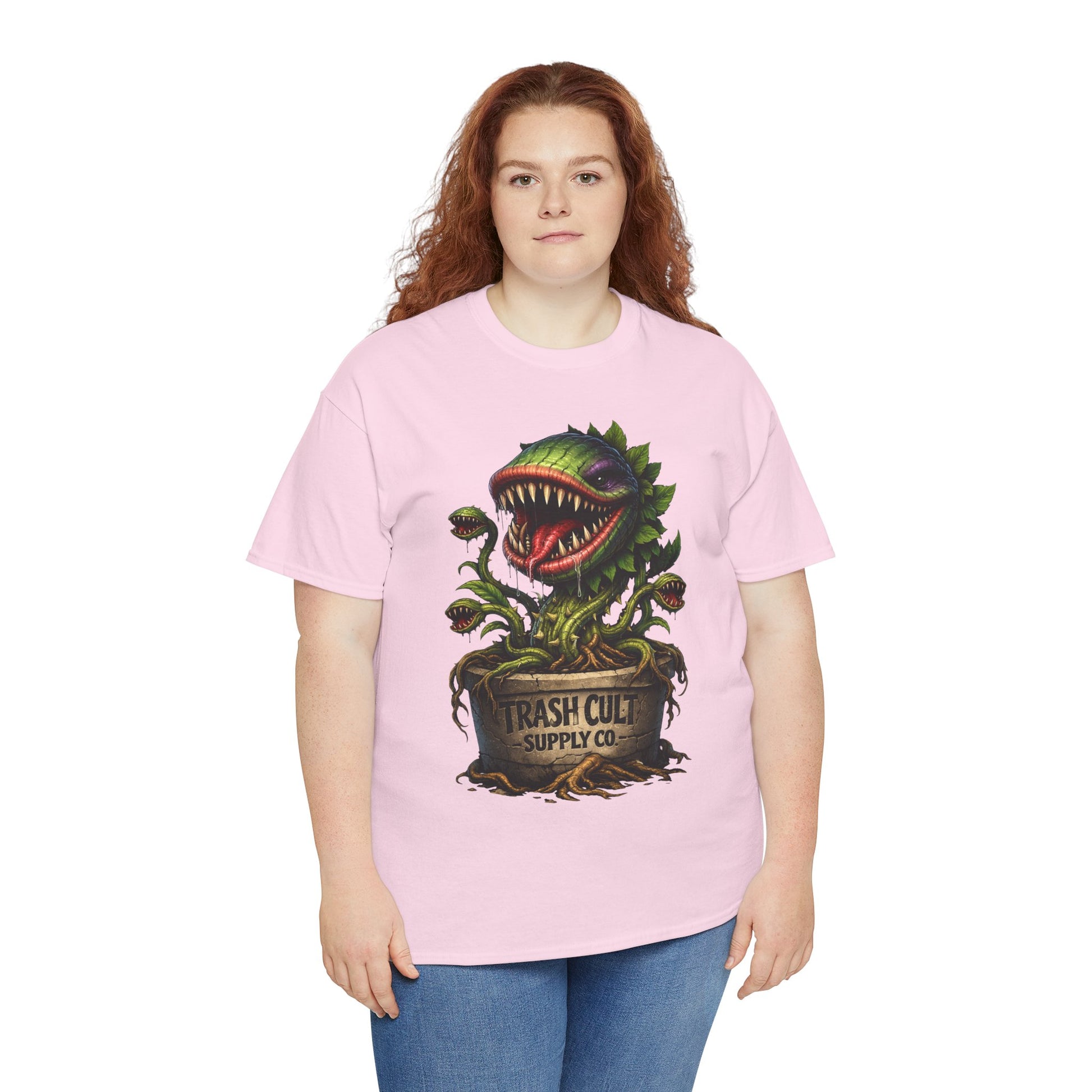 Carnivorous Plant Graphic Tee — "Trash Cult Supply Co." Potted Monster Shirt
