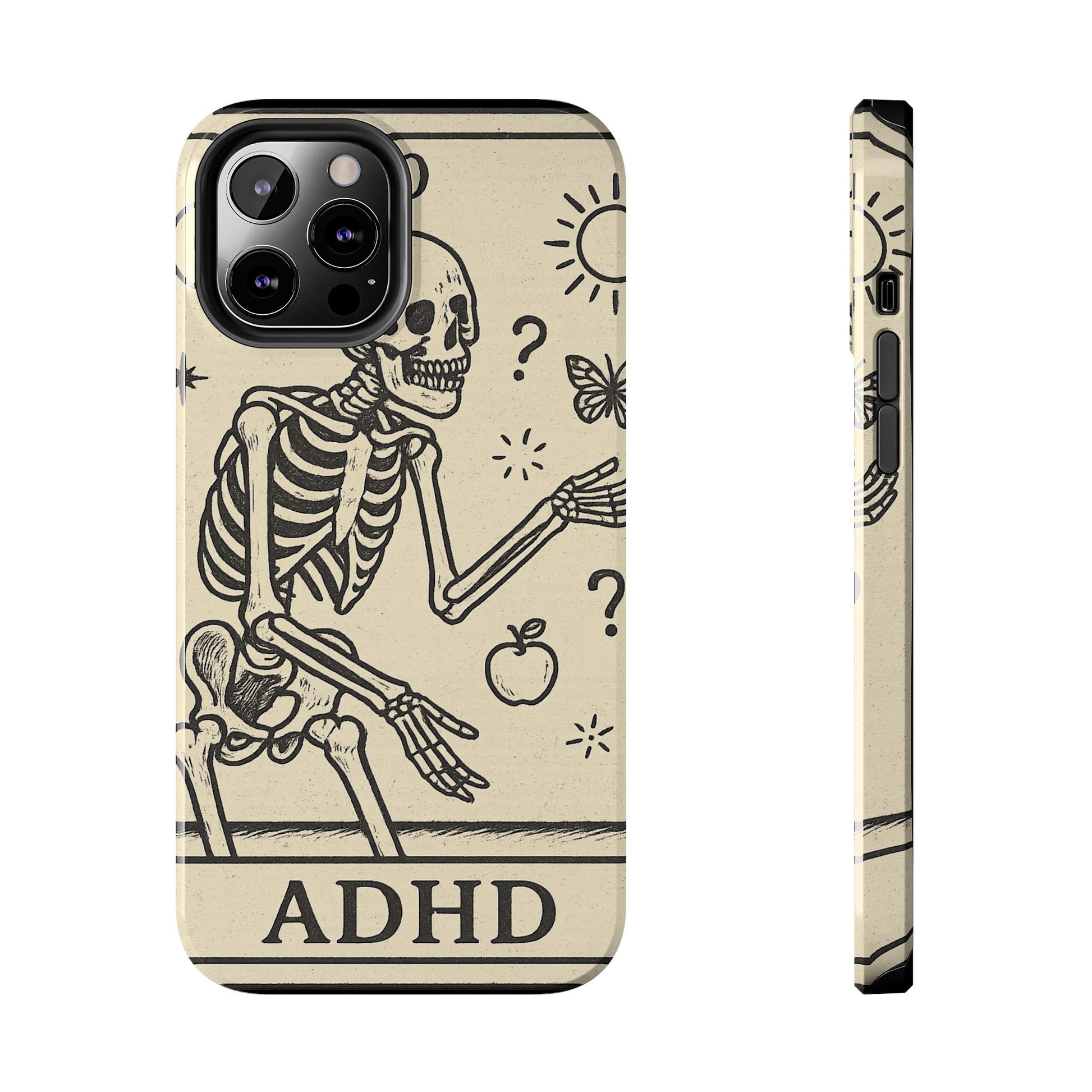 Skeleton ADHD Phone Cases, Unique Phone Cover, Funny ADHD Gift, Quirky Skeleton Design, Cool Accessories for Everyone