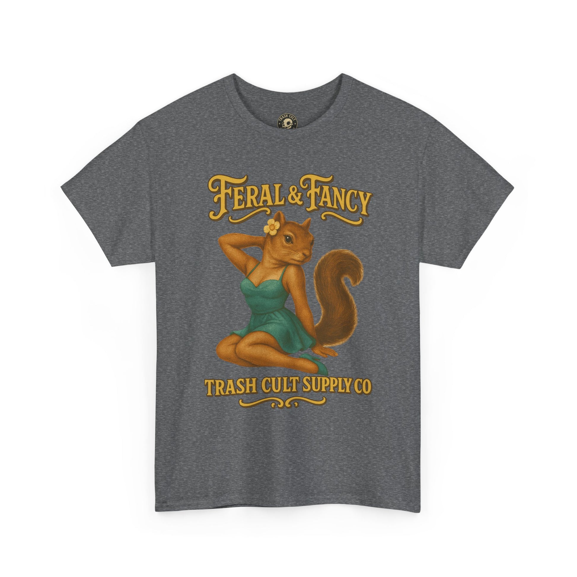 Feral & Fancy Pin-Up Squirrel Shirt – Vintage 1950s Style | Trash Cult Supply Co | Gildan 5000