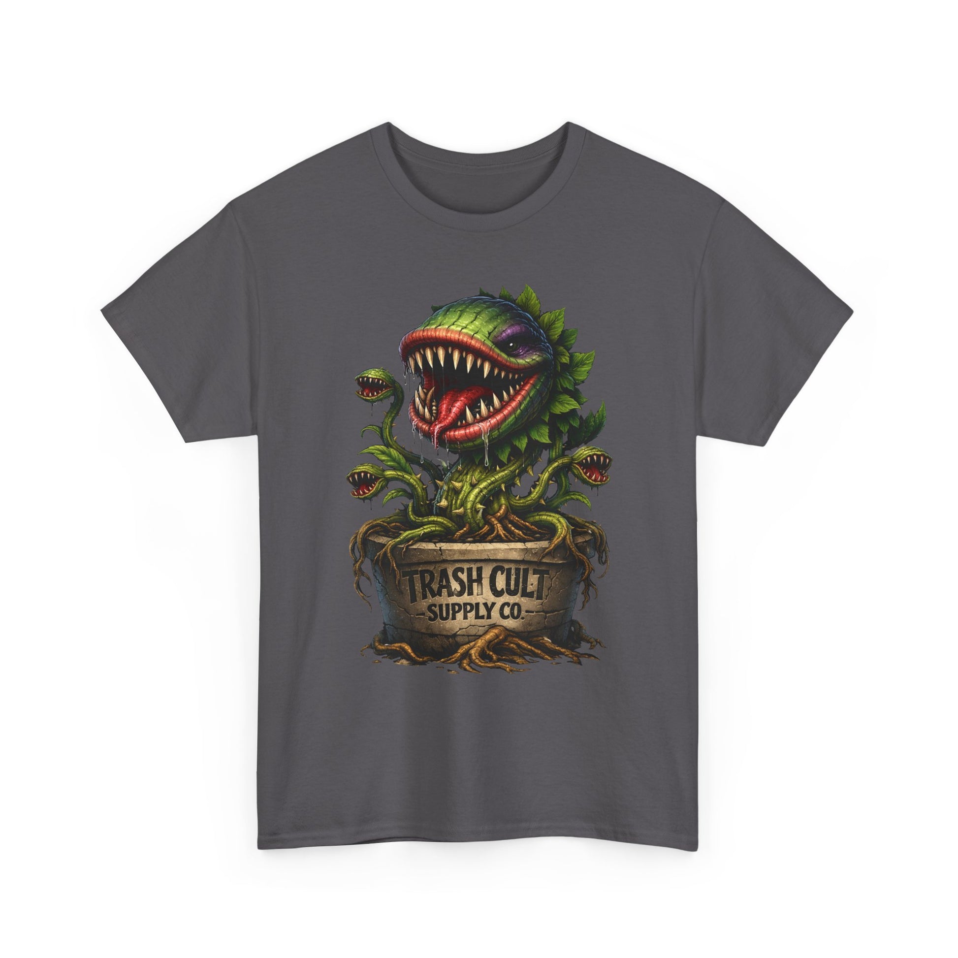 Carnivorous Plant Graphic Tee — "Trash Cult Supply Co." Potted Monster Shirt