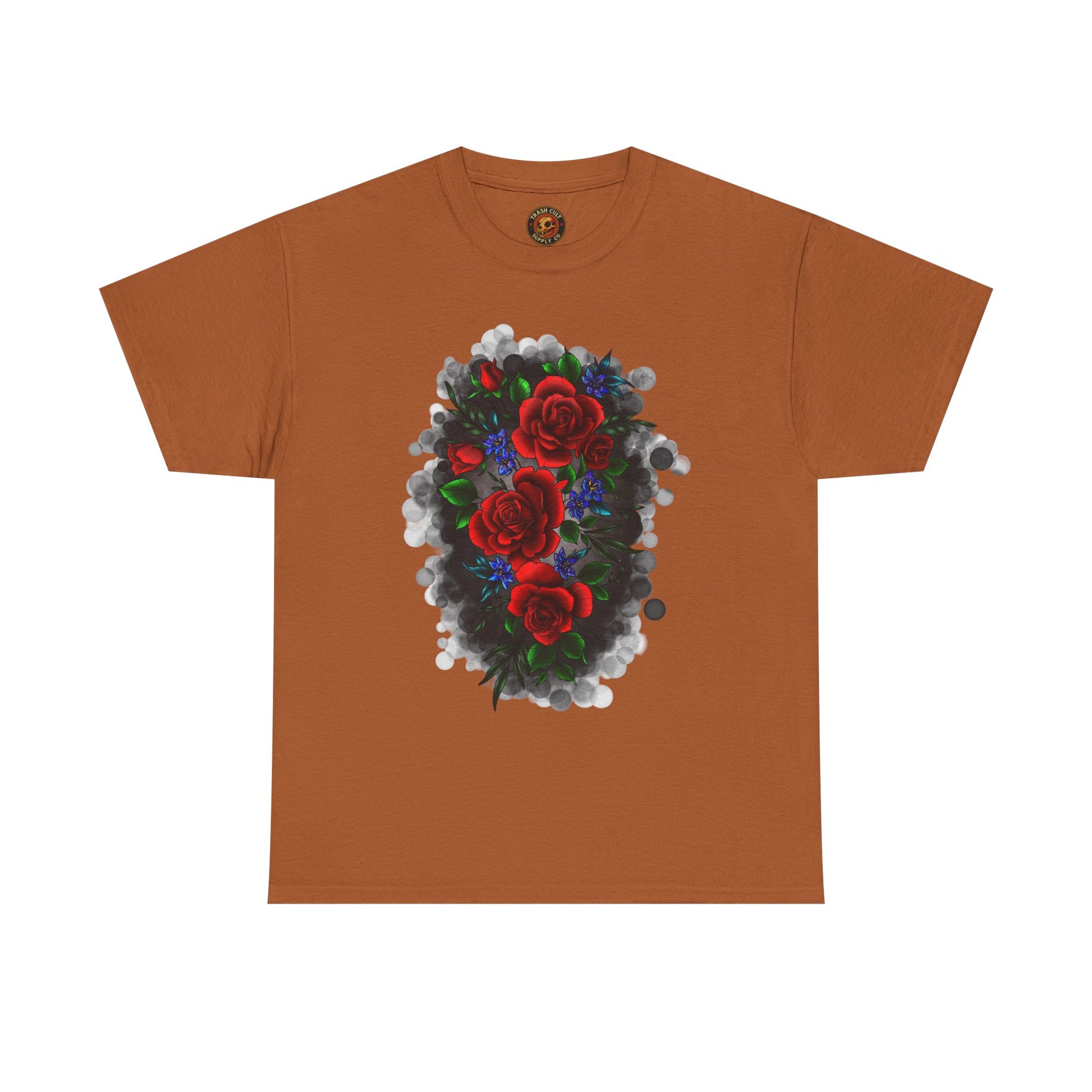 Floral Smoke Tattoo T-Shirt – Lara Davenport x Trash Cult Supply Co. Collab (Gildan 5000)