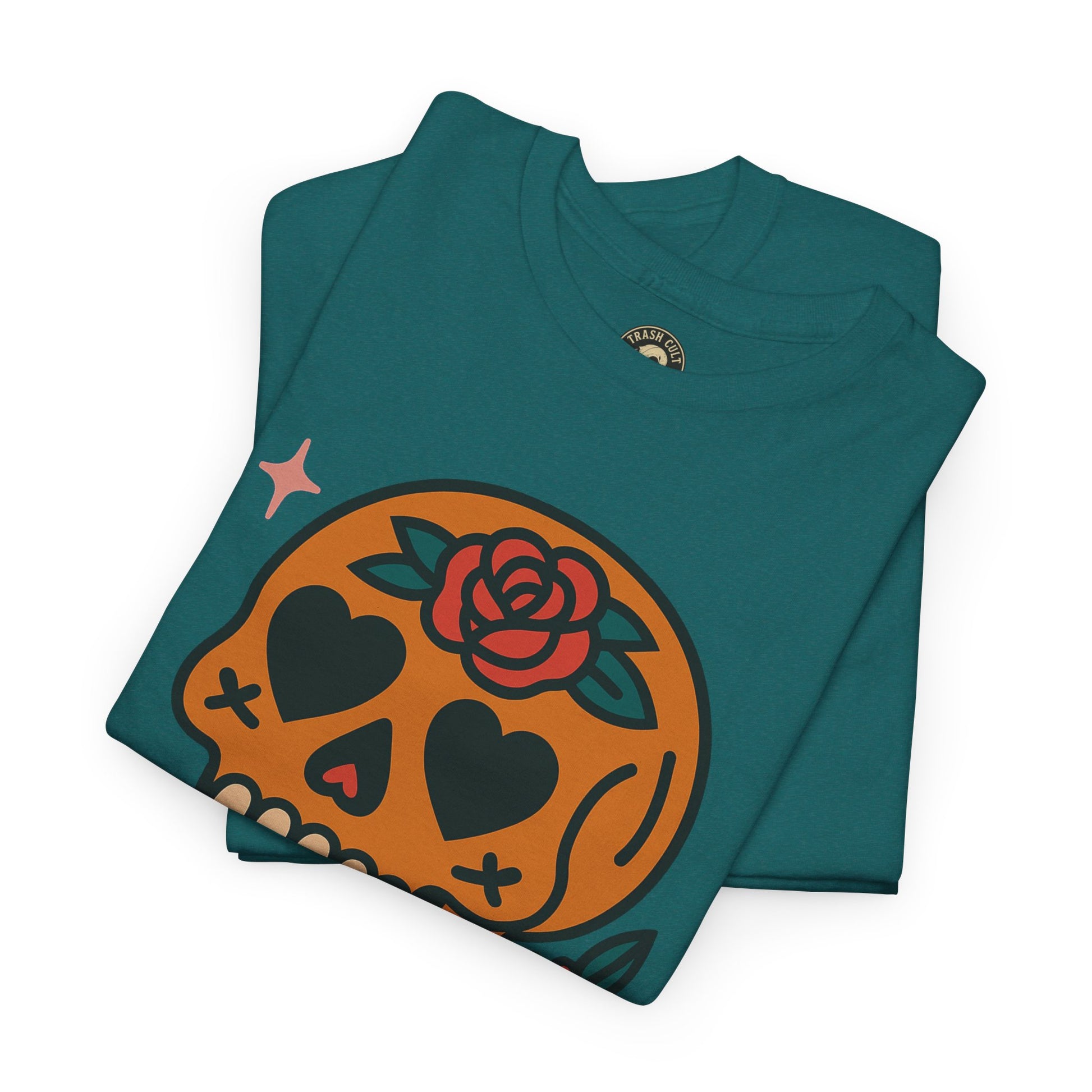 Sugar Skull T-Shirt – Trash Cult Supply Co. – Gildan 5000 Heavy Cotton Tee