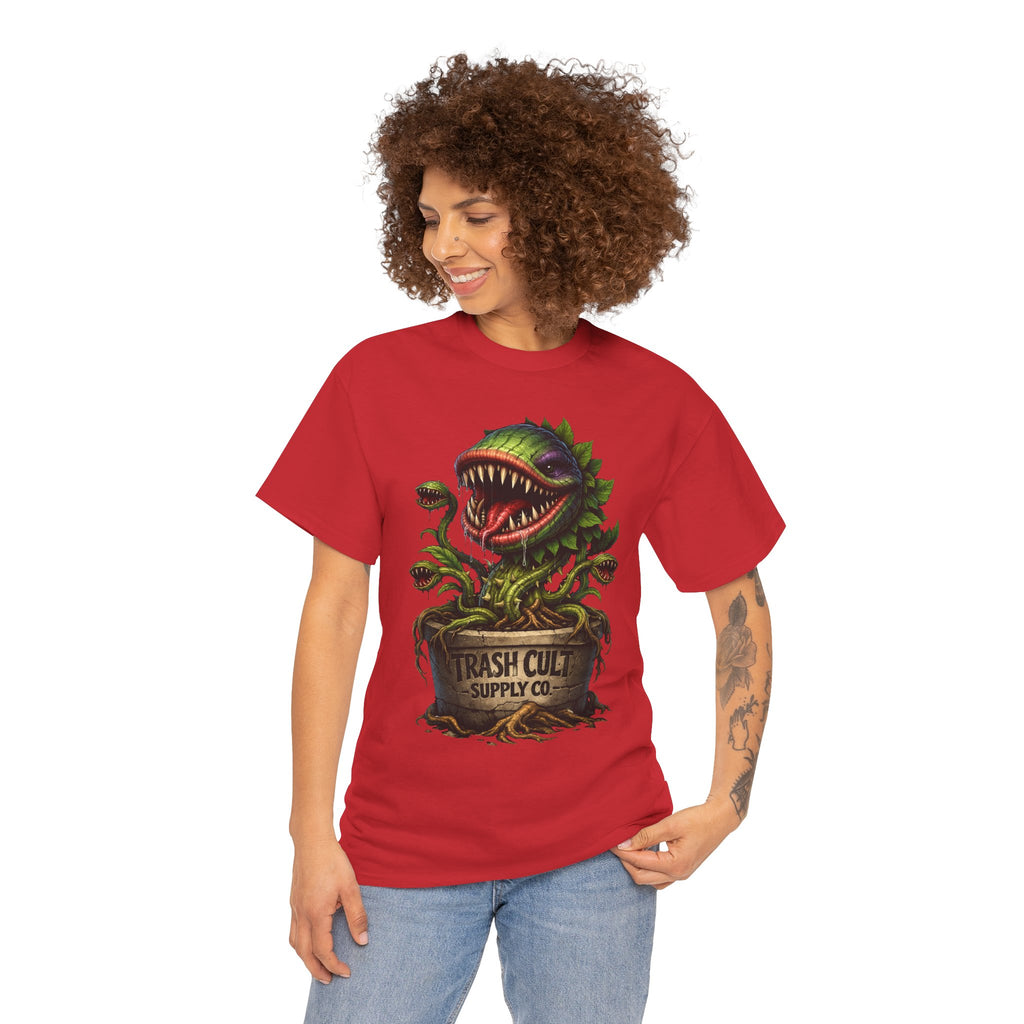 Carnivorous Plant Graphic Tee — "Trash Cult Supply Co." Potted Monster Shirt