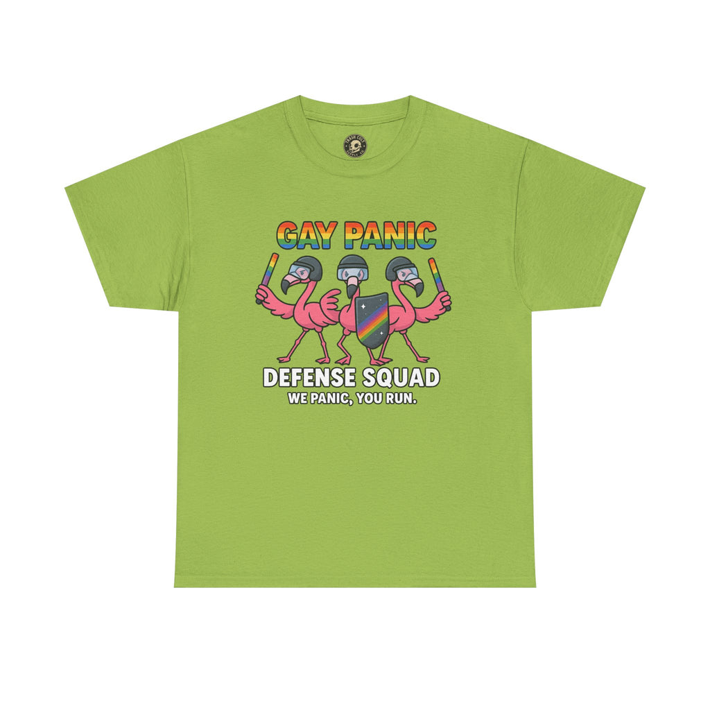 Gay Panic Defense Squad Unisex Heavy Cotton Tee, LGBTQ Pride Tee, Funny Graphic Shirt, Gift for Friends, Summer Fashion
