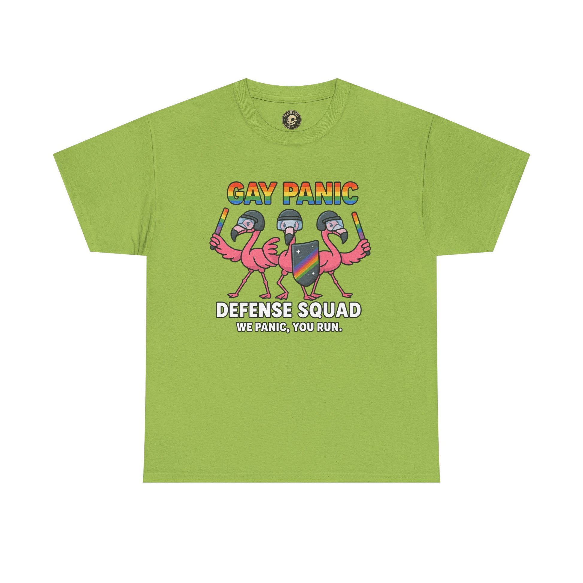 Gay Panic Defense Squad Unisex Heavy Cotton Tee, LGBTQ Pride Tee, Funny Graphic Shirt, Gift for Friends, Summer Fashion