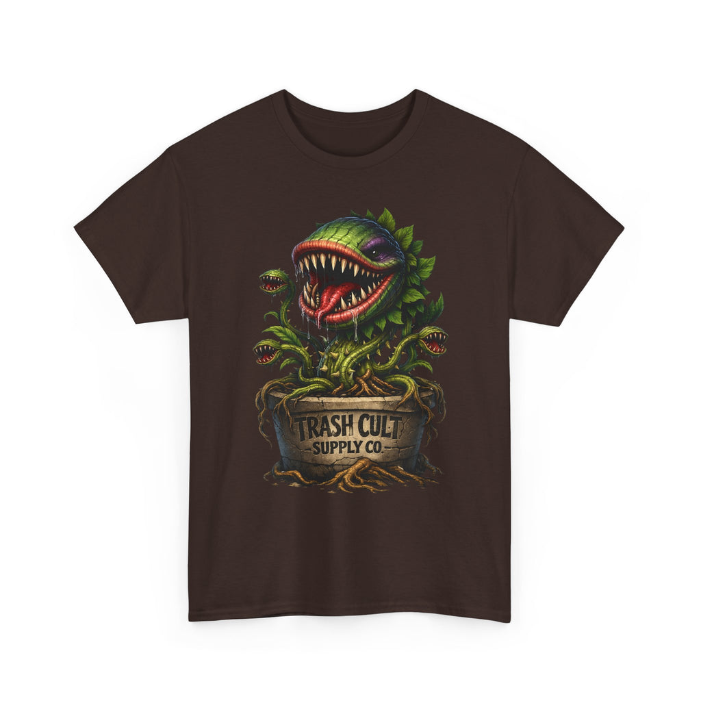 Carnivorous Plant Graphic Tee — "Trash Cult Supply Co." Potted Monster Shirt